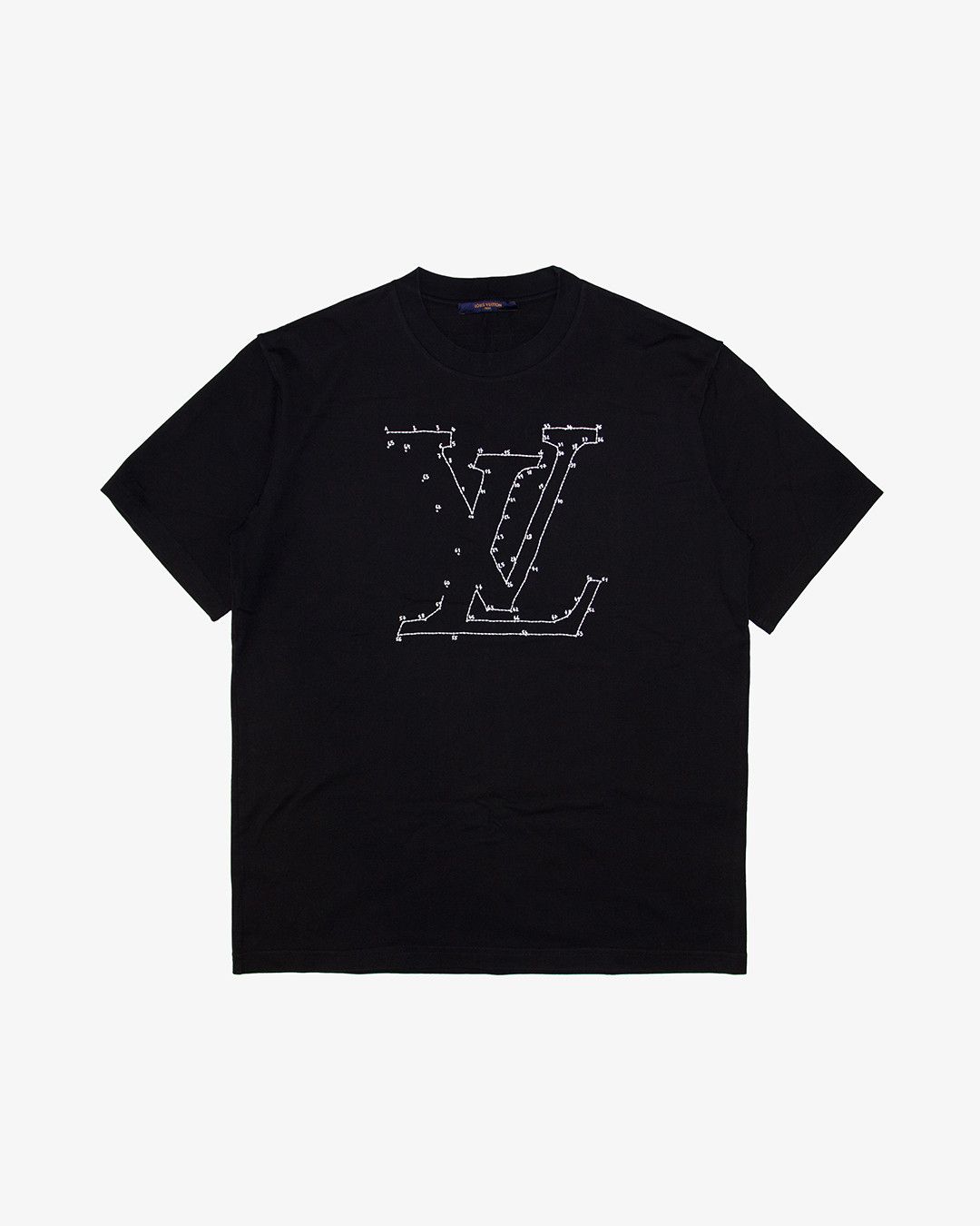 LV STITCH PRINT AND EMBROIDERED T-SHIRT 