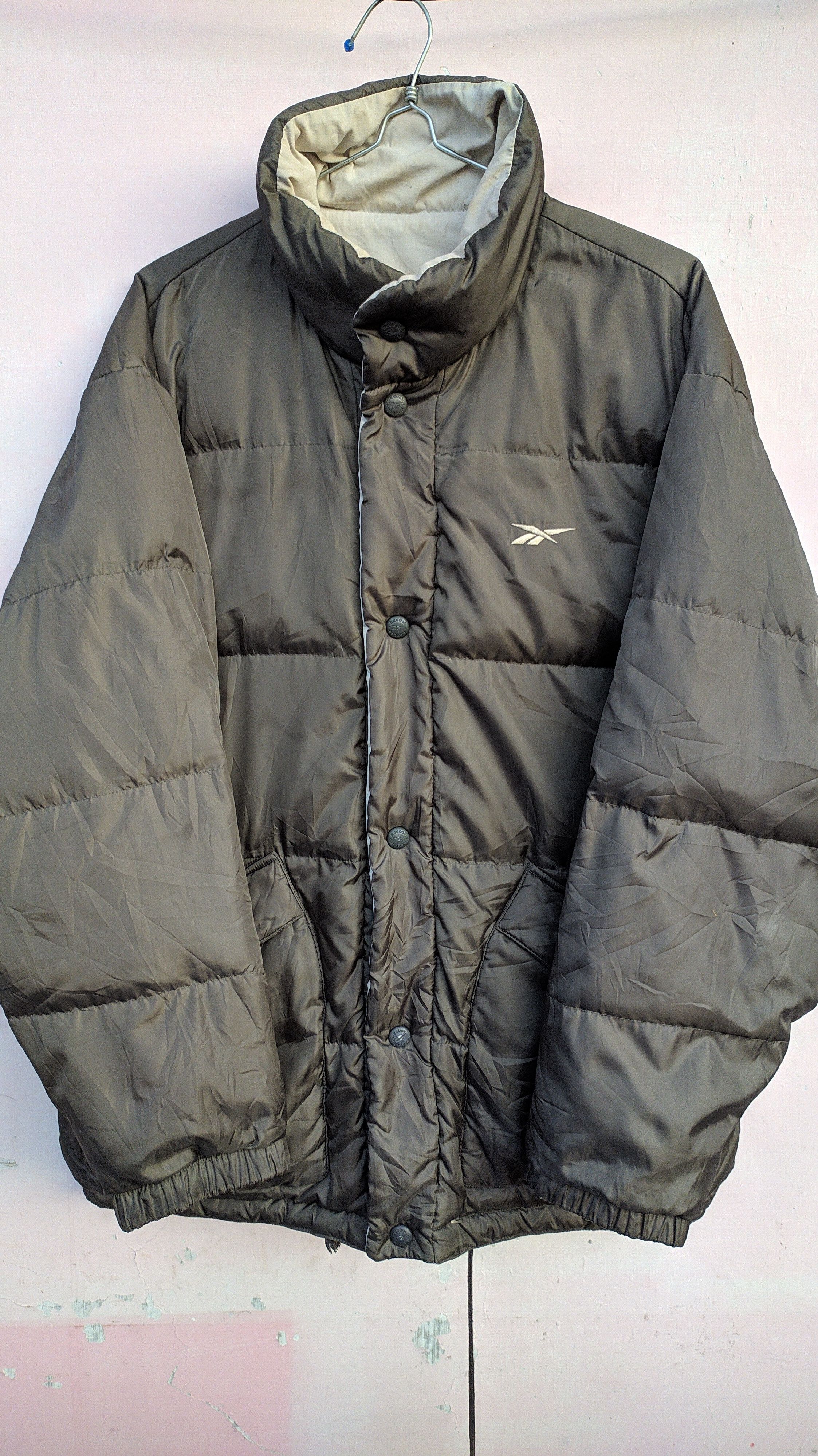 Vintage Reebok Puffer Reversible Jacket