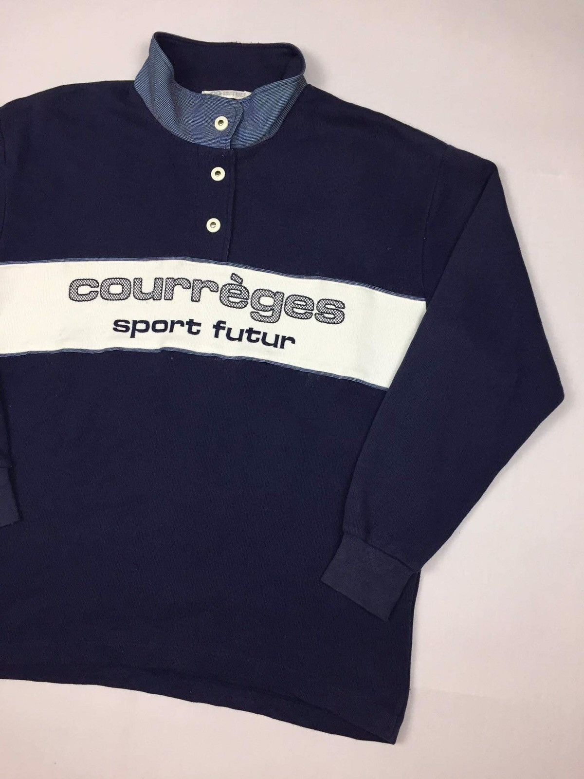 Courreges Courreges Paris Sport Futur Big Logo Embroidery Sweatshirt Size US M / EU 48-50 / 2 - 2 Thumbnail