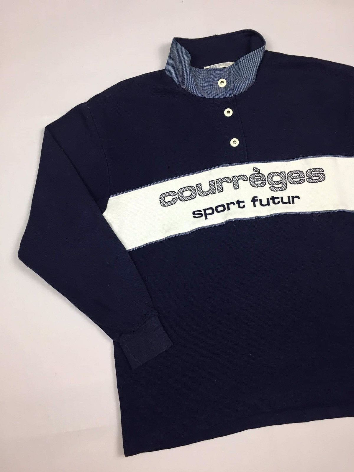Courreges Courreges Paris Sport Futur Big Logo Embroidery Sweatshirt Size US M / EU 48-50 / 2 - 3 Thumbnail