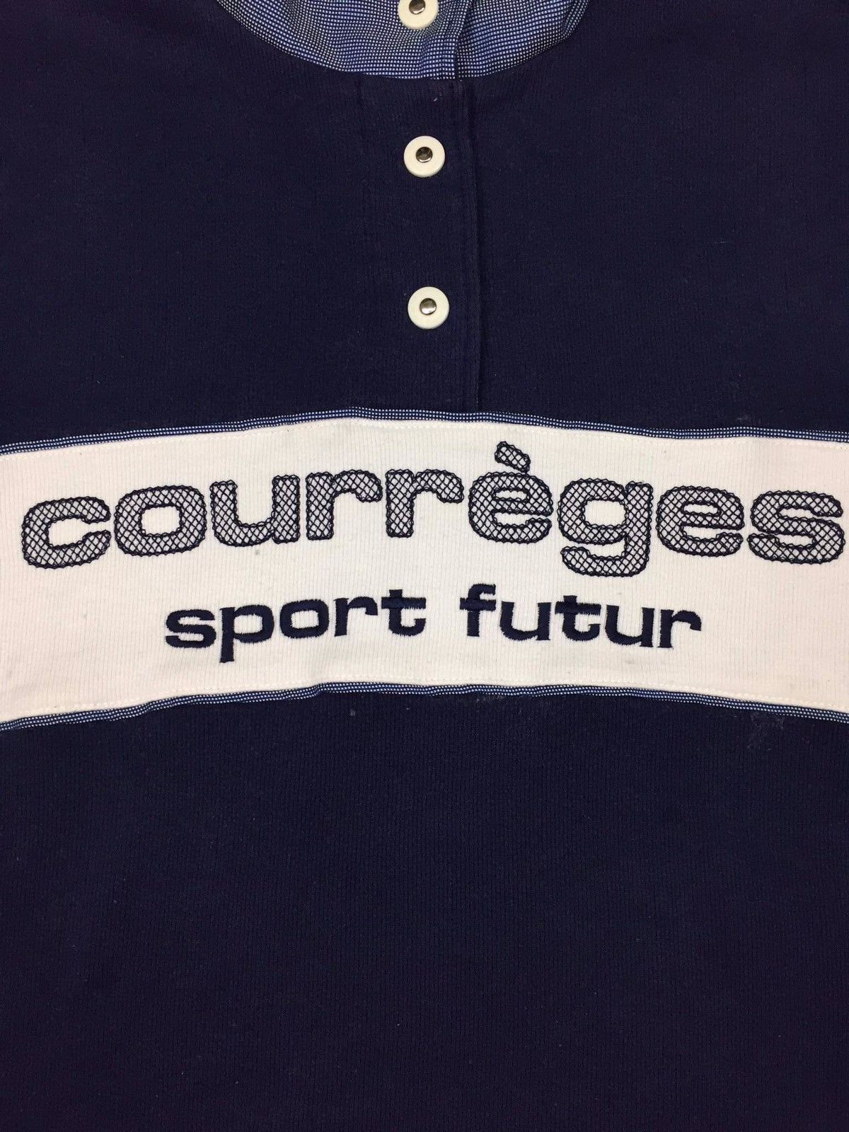 Courreges Courreges Paris Sport Futur Big Logo Embroidery Sweatshirt Size US M / EU 48-50 / 2 - 4 Thumbnail