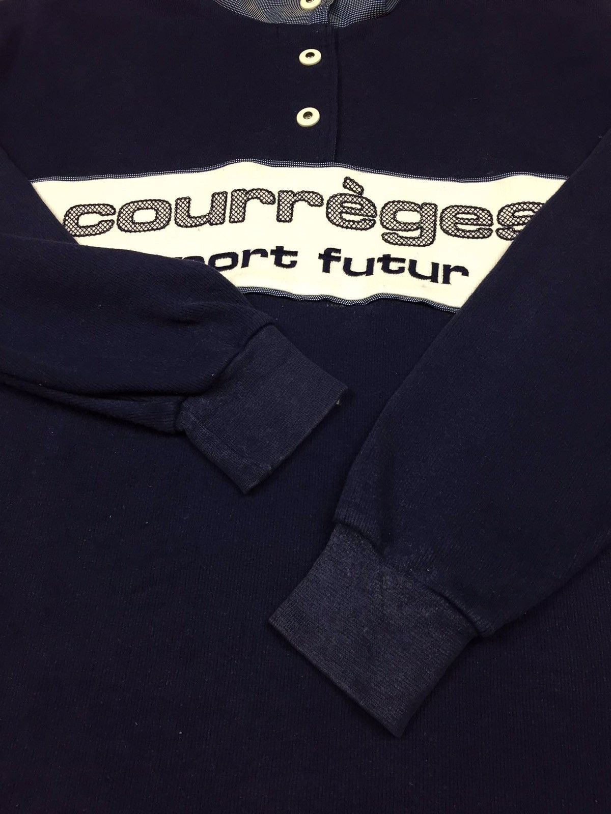 Courreges Courreges Paris Sport Futur Big Logo Embroidery Sweatshirt Size US M / EU 48-50 / 2 - 5 Thumbnail