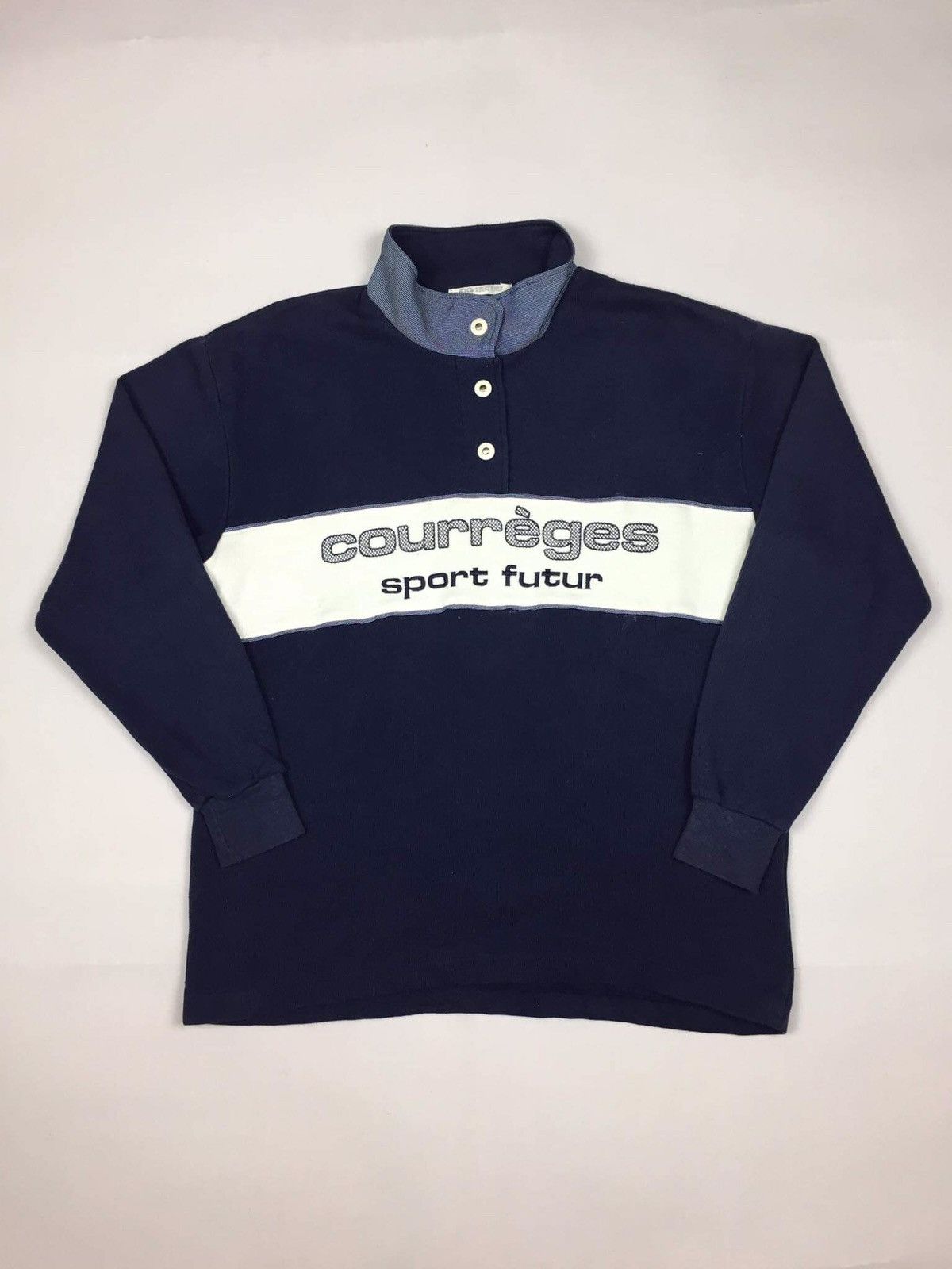 Courreges Courreges Paris Sport Futur Big Logo Embroidery Sweatshirt Size US M / EU 48-50 / 2 - 1 Thumbnail