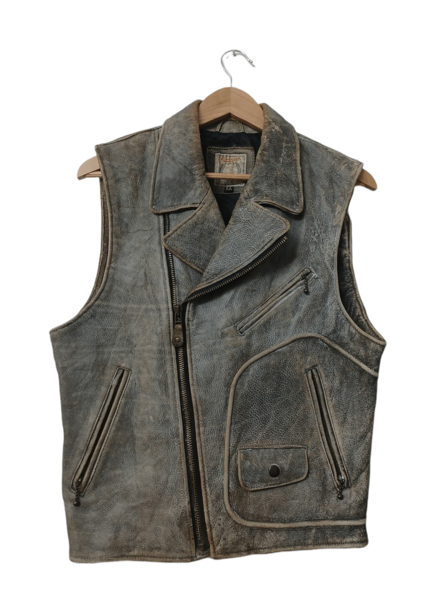 Vintage Vintage Distressed leather vest Size US M / EU 48-50 / 2 - 1 Thumbnail