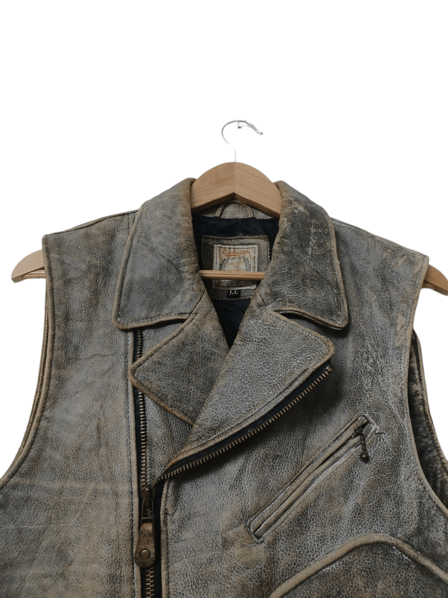 Vintage Vintage Distressed leather vest Size US M / EU 48-50 / 2 - 3 Thumbnail