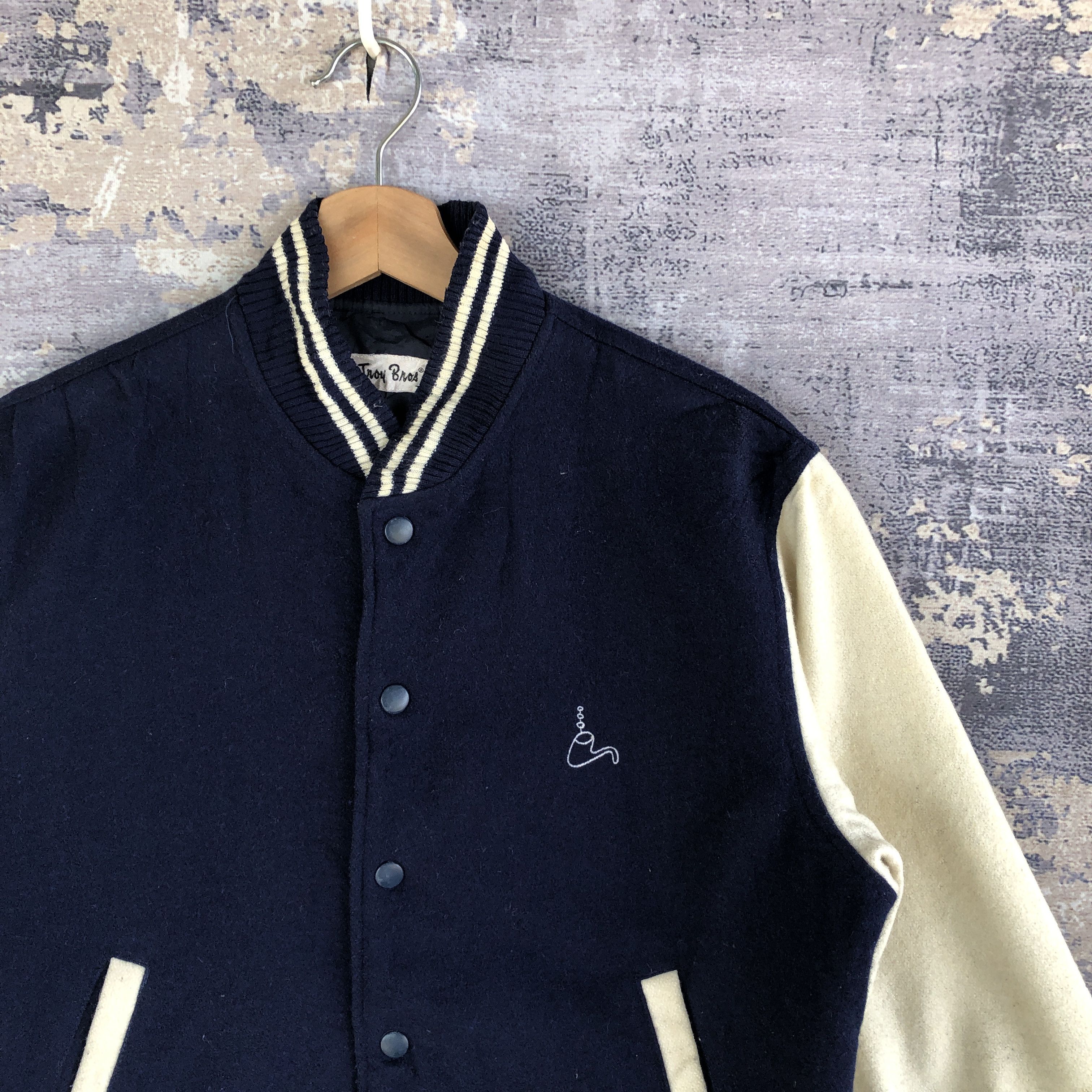 Vintage Vintage Troy Bros Varsity Jacket Japanese Wool Jacket Size US M / EU 48-50 / 2 - 4 Thumbnail