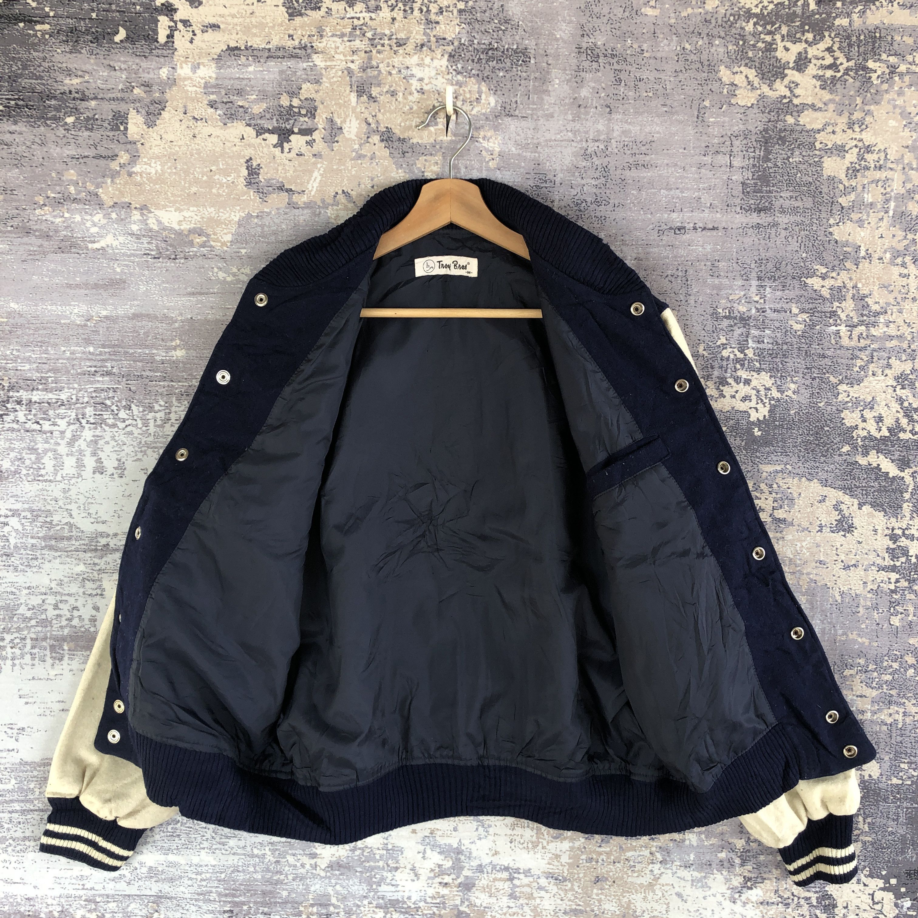 Vintage Vintage Troy Bros Varsity Jacket Japanese Wool Jacket Size US M / EU 48-50 / 2 - 6 Thumbnail