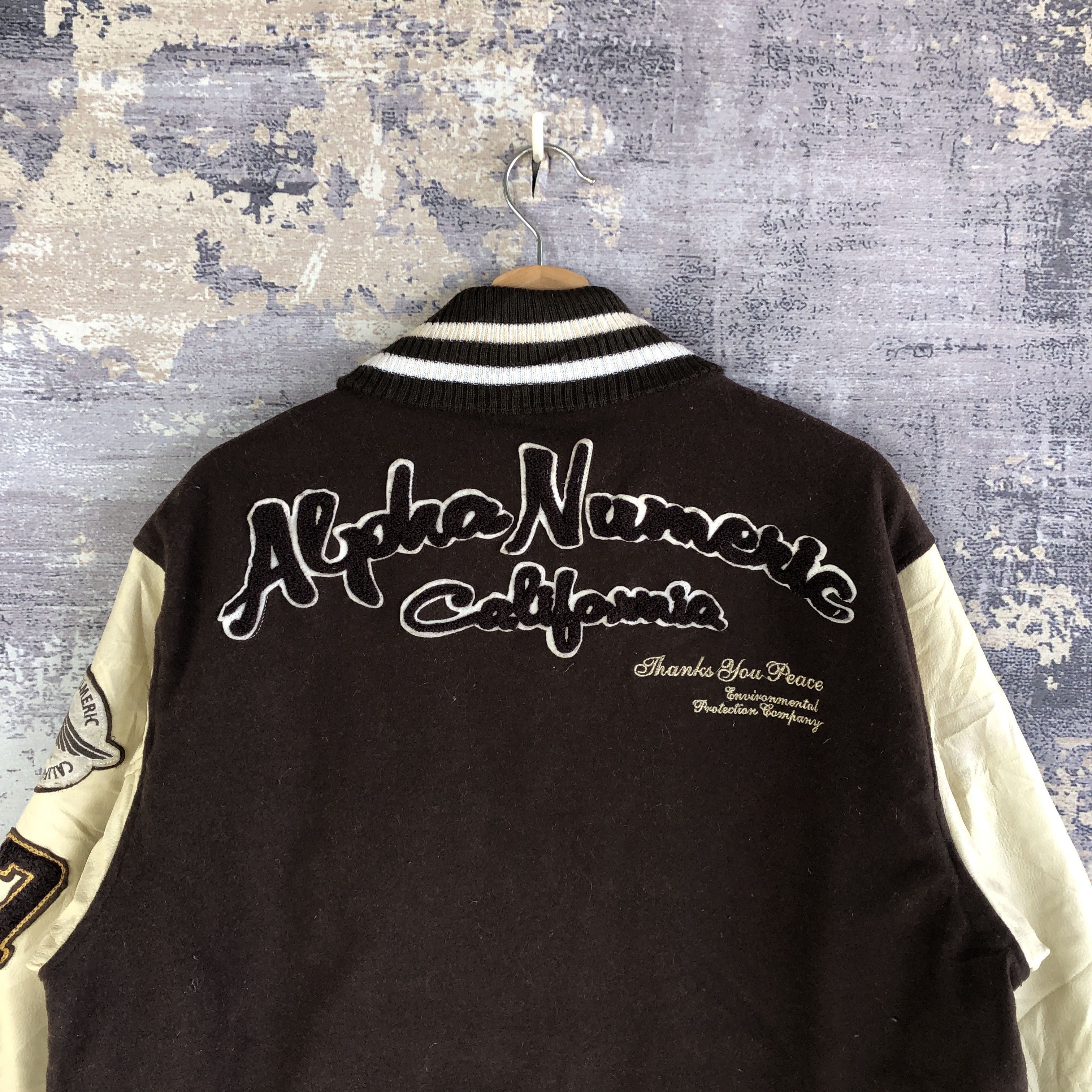 Japanese Brand × Vintage Alphanumeric Varsity Jacket Japanese Baseball Wool Jacket Size US L / EU 52-54 / 3 - 7 Thumbnail