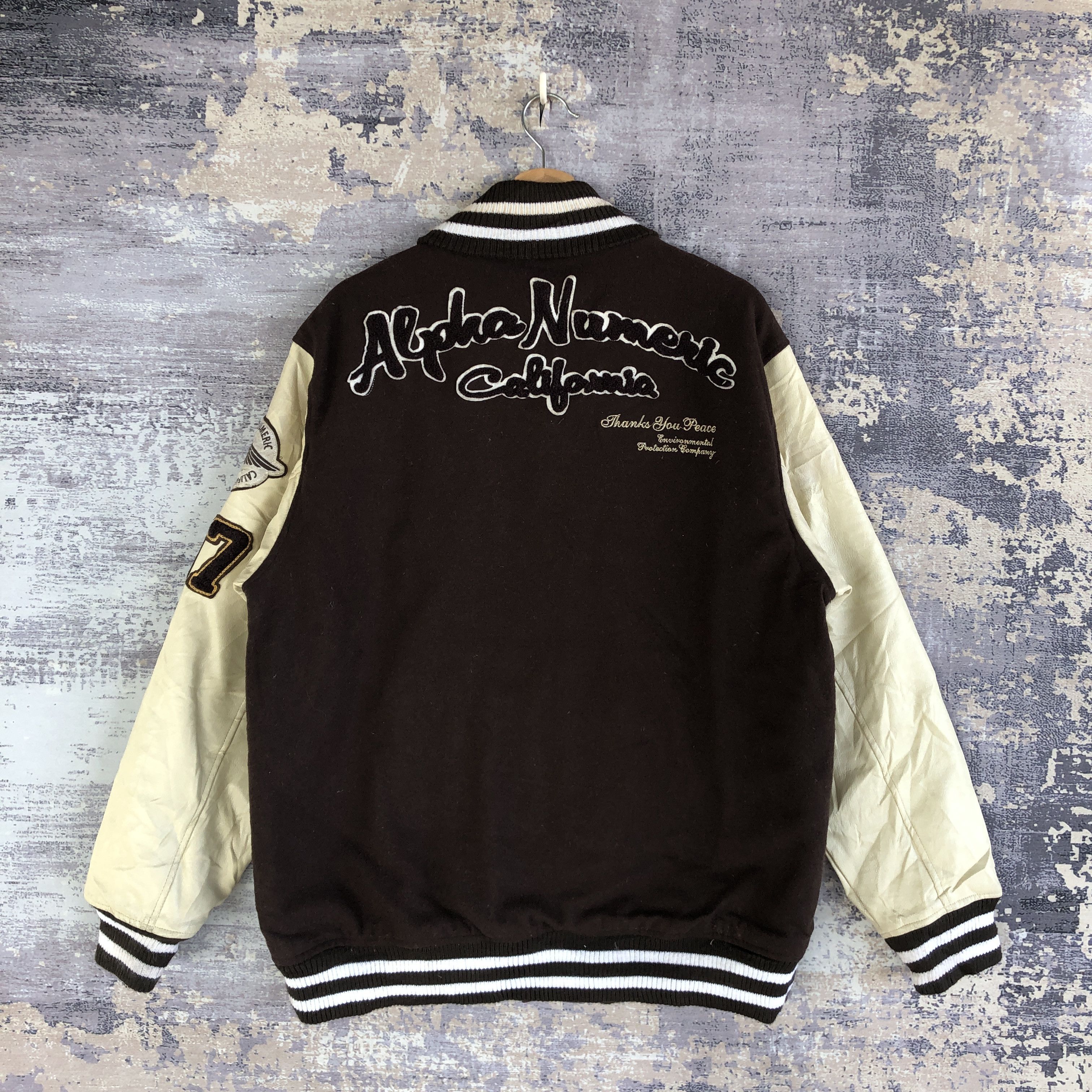 Japanese Brand × Vintage Alphanumeric Varsity Jacket Japanese Baseball Wool Jacket Size US L / EU 52-54 / 3 - 2 Thumbnail