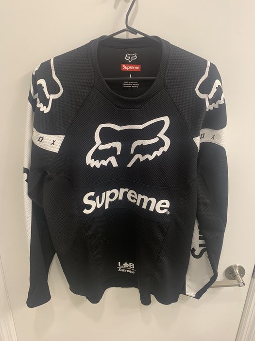 Supreme Fox Racing Moto Jersey Top Black Men's - SS18 - US