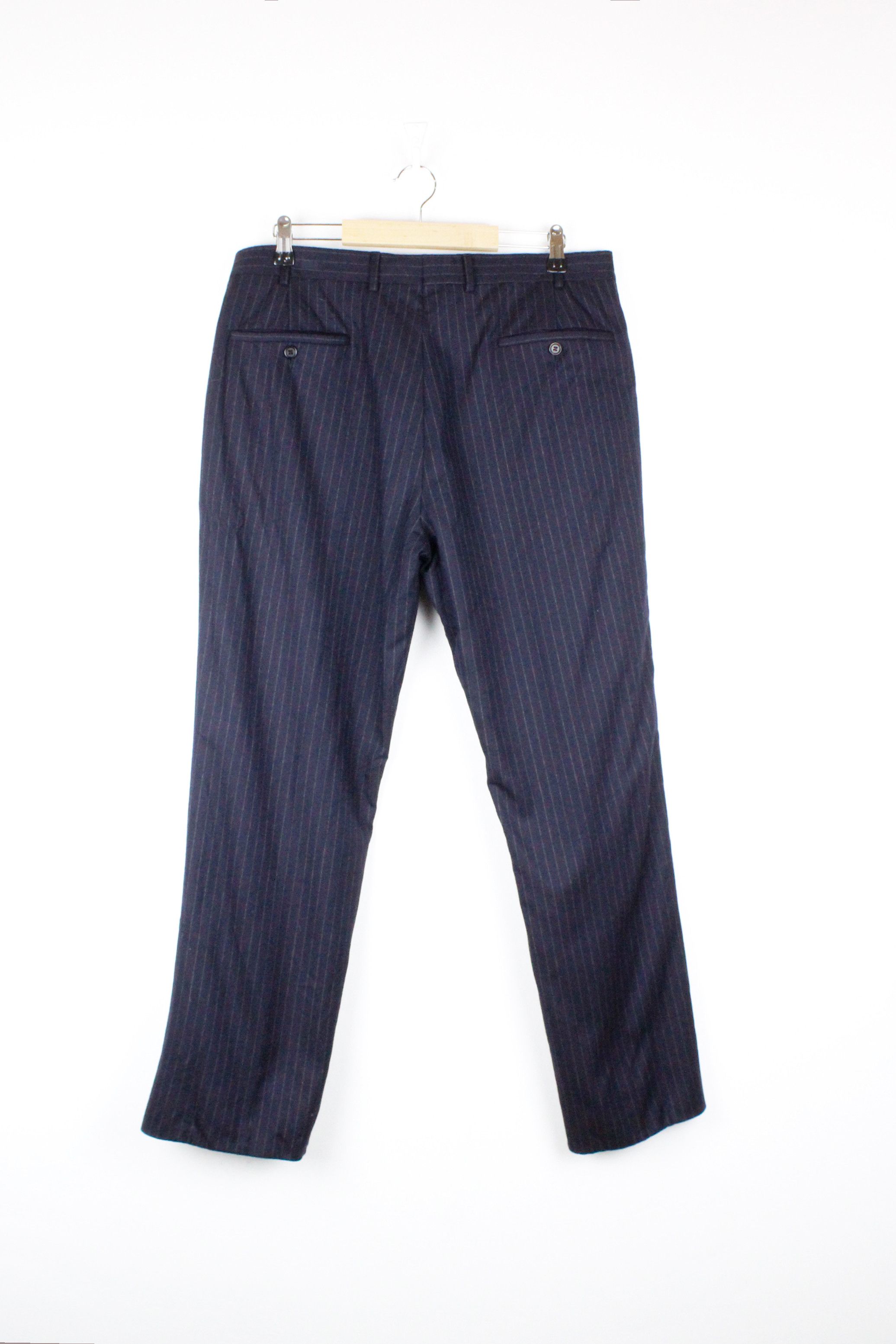 Prada Prada Dark Navy Classic Formal Wool Striped Pants Trousers Size US 36 / EU 52 - 7 Thumbnail