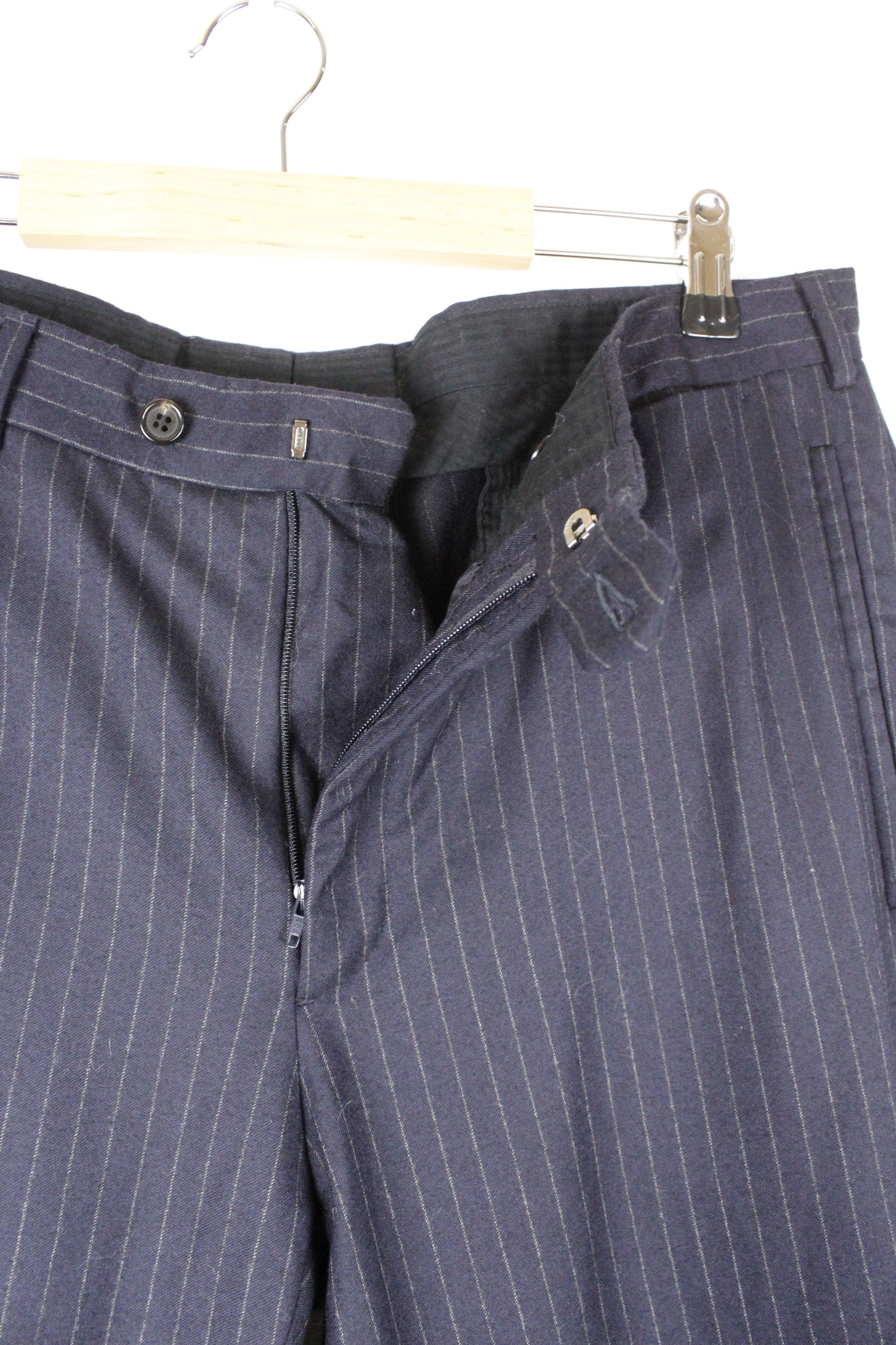 Prada Prada Dark Navy Classic Formal Wool Striped Pants Trousers Size US 36 / EU 52 - 3 Thumbnail