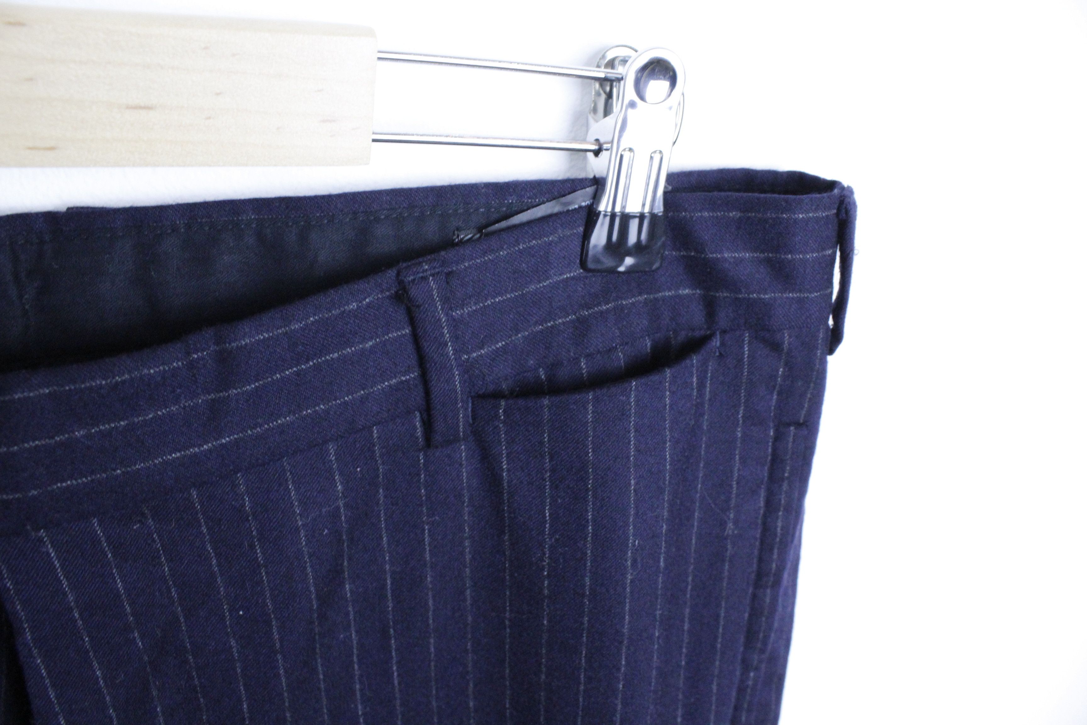 Prada Prada Dark Navy Classic Formal Wool Striped Pants Trousers Size US 36 / EU 52 - 6 Thumbnail