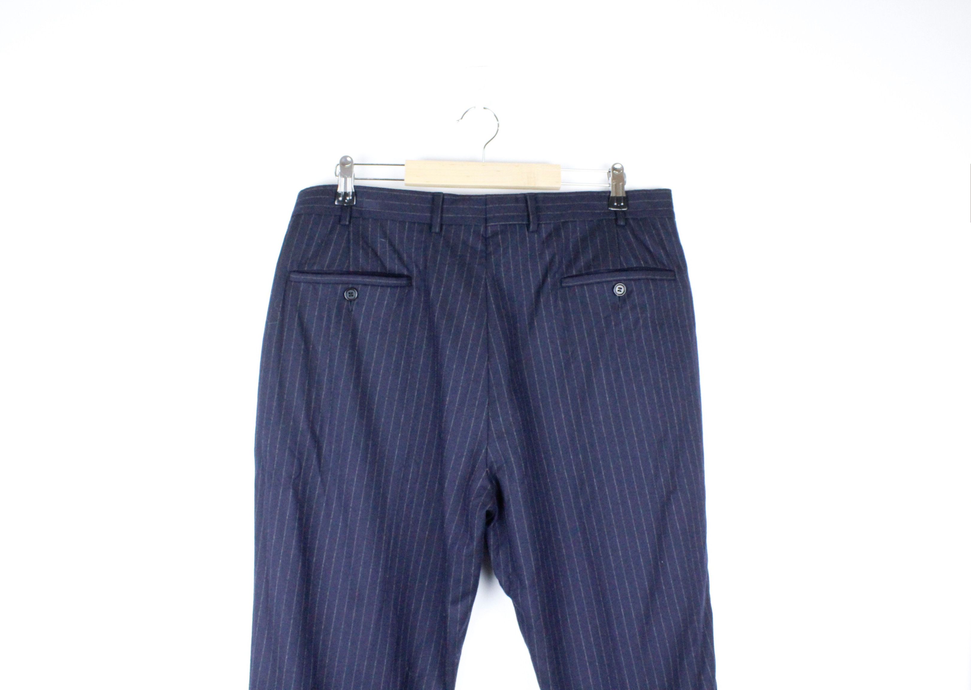 Prada Prada Dark Navy Classic Formal Wool Striped Pants Trousers Size US 36 / EU 52 - 8 Thumbnail