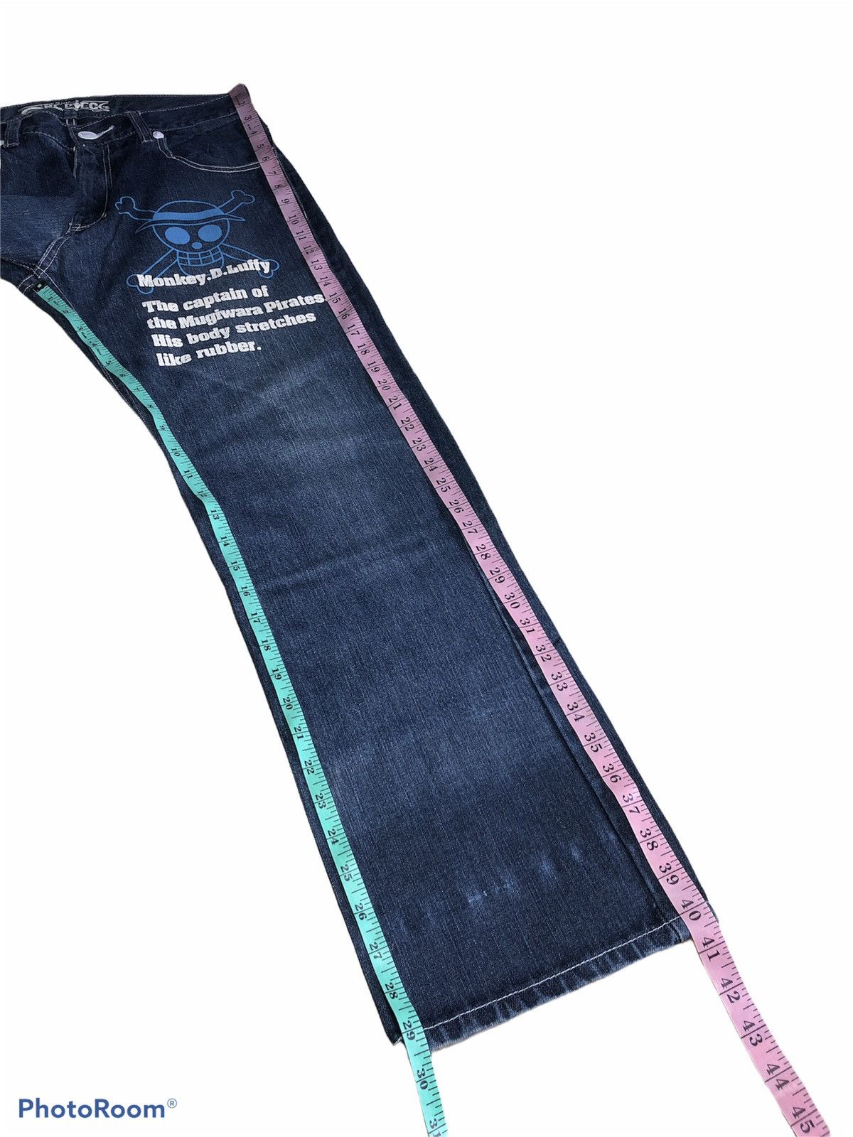 Anime RARE⚡️ONE PIECE Monkey D Luffy DENIM Size US 32 / EU 48 - 10 Thumbnail