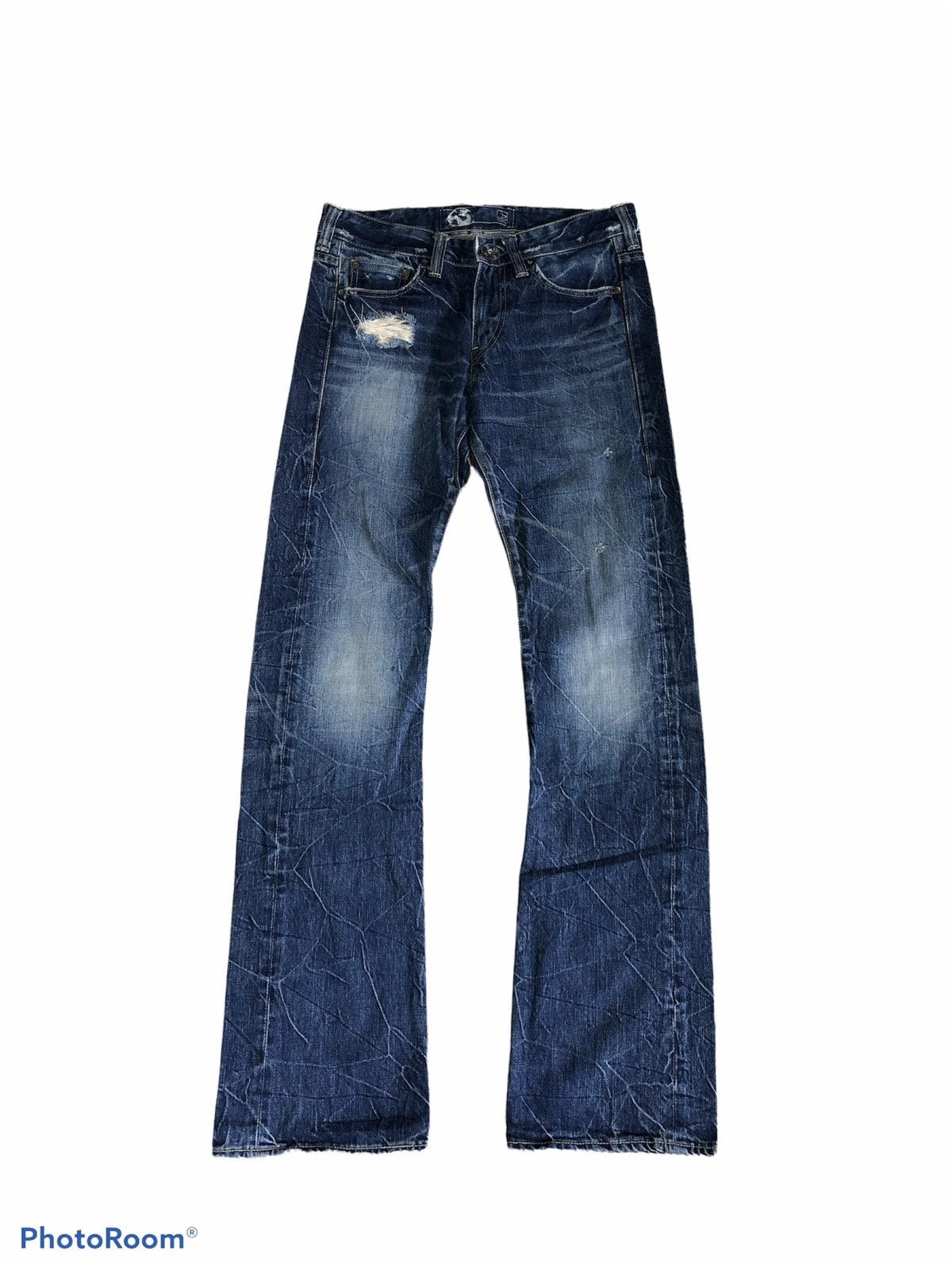 Japanese Brand FLARED⚡️⚡️BZEN WASHED BLUE DENIM Size US 30 / EU 46 - 1 Thumbnail