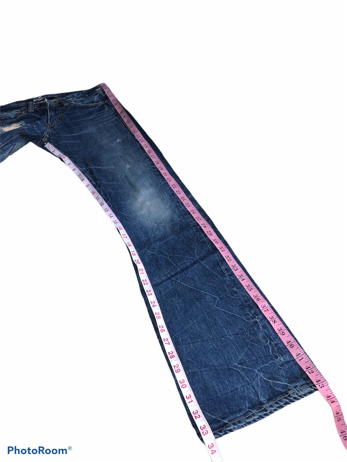 Hypebeast FLARED⚡️⚡️BZEN WASHED BLUE DENIM Size US 30 / EU 46 - 9 Thumbnail