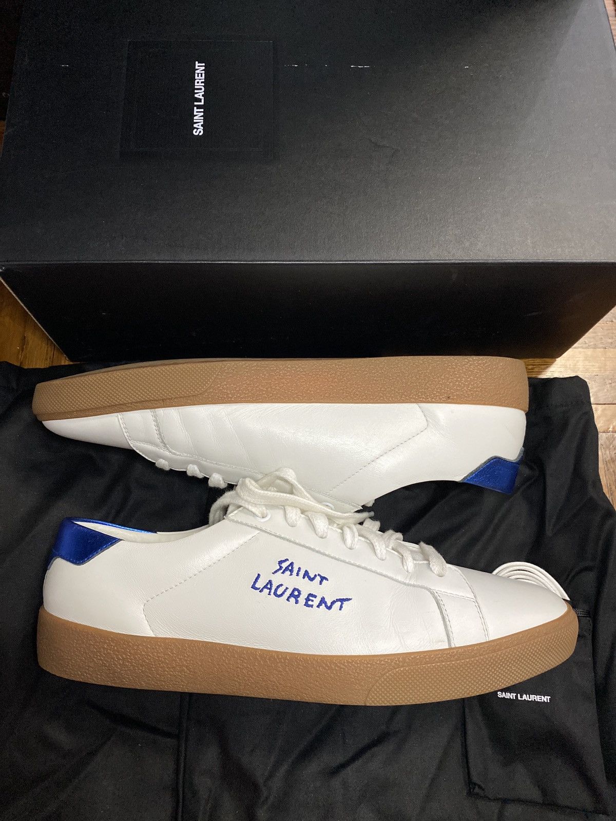 Saint Laurent Paris Saint Laurent SL06 Court Leather Signature Sneaker Size US 10 / EU 43 - 2 Thumbnail