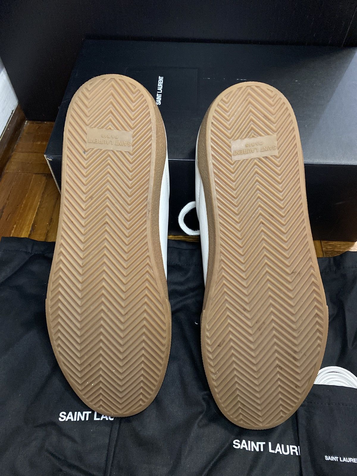 Saint Laurent Paris Saint Laurent SL06 Court Leather Signature Sneaker Size US 10 / EU 43 - 5 Thumbnail