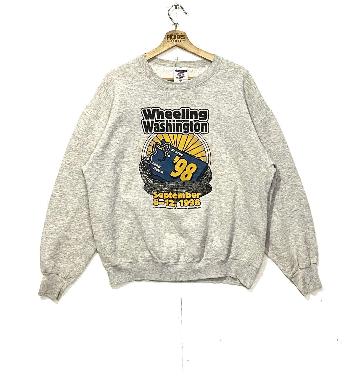 Jerzees Vintage 90s Wheeling Washington Sweatshirts Pullover Large Size US L / EU 52-54 / 3 - 1 Thumbnail