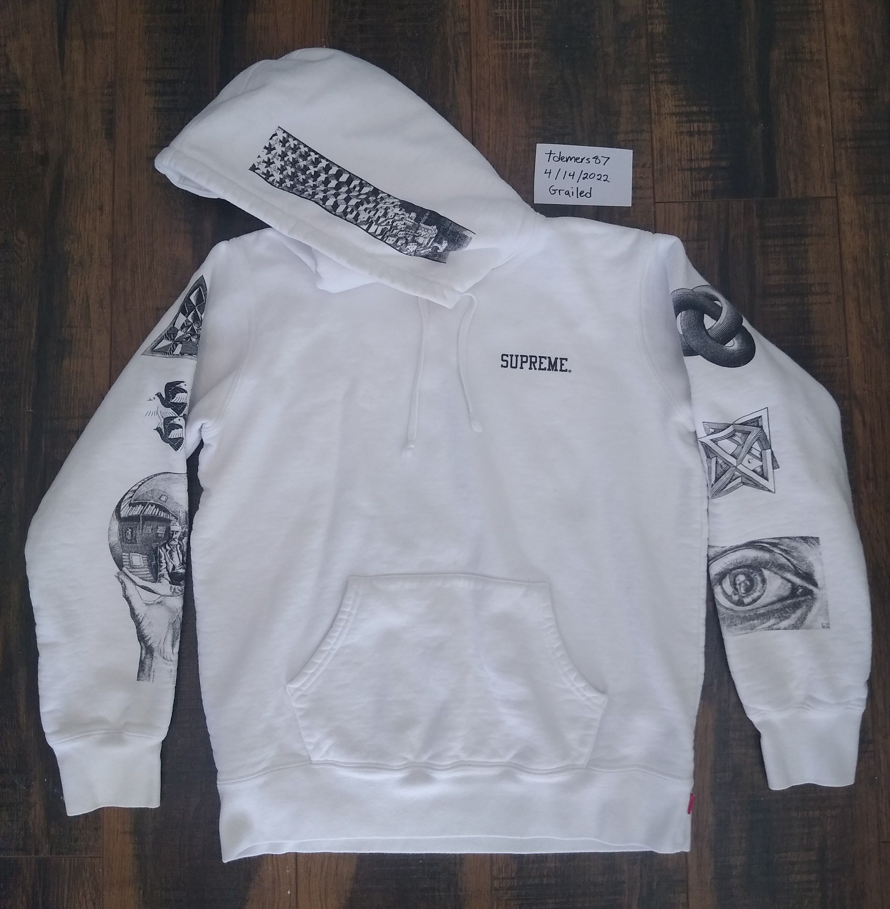 Supreme M.C. Escher / Supreme hoodie - white | Grailed