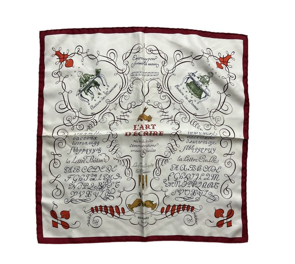 Hermes Hermes silk scarf Authentic Vintage L art decrire | Grailed