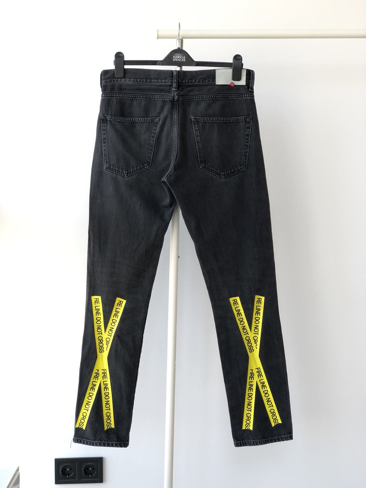 Off-White Off-White Yellow Tape Denim Jeans Size US 32 / EU 48 - 15 Thumbnail