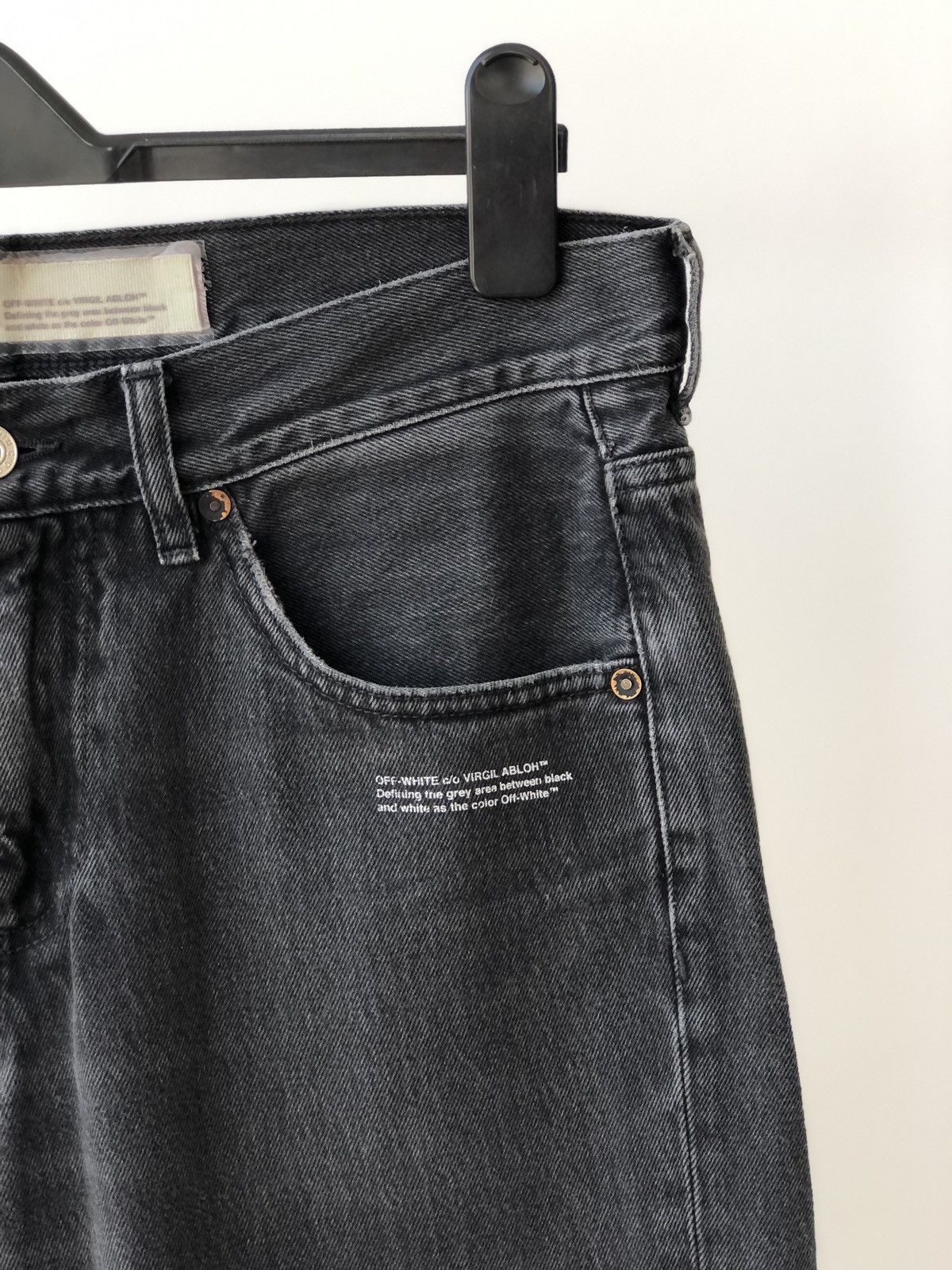 Off-White Off-White Yellow Tape Denim Jeans Size US 32 / EU 48 - 9 Thumbnail