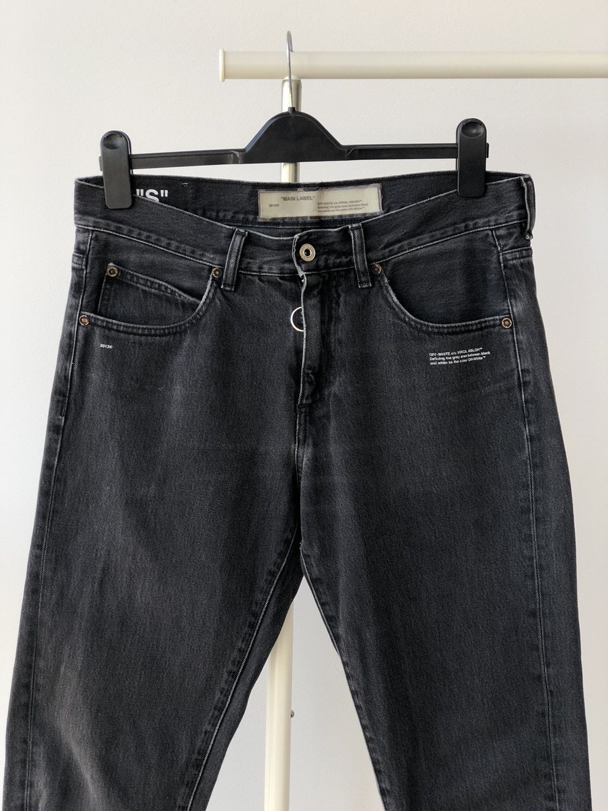 Off-White Off-White Yellow Tape Denim Jeans Size US 32 / EU 48 - 14 Thumbnail