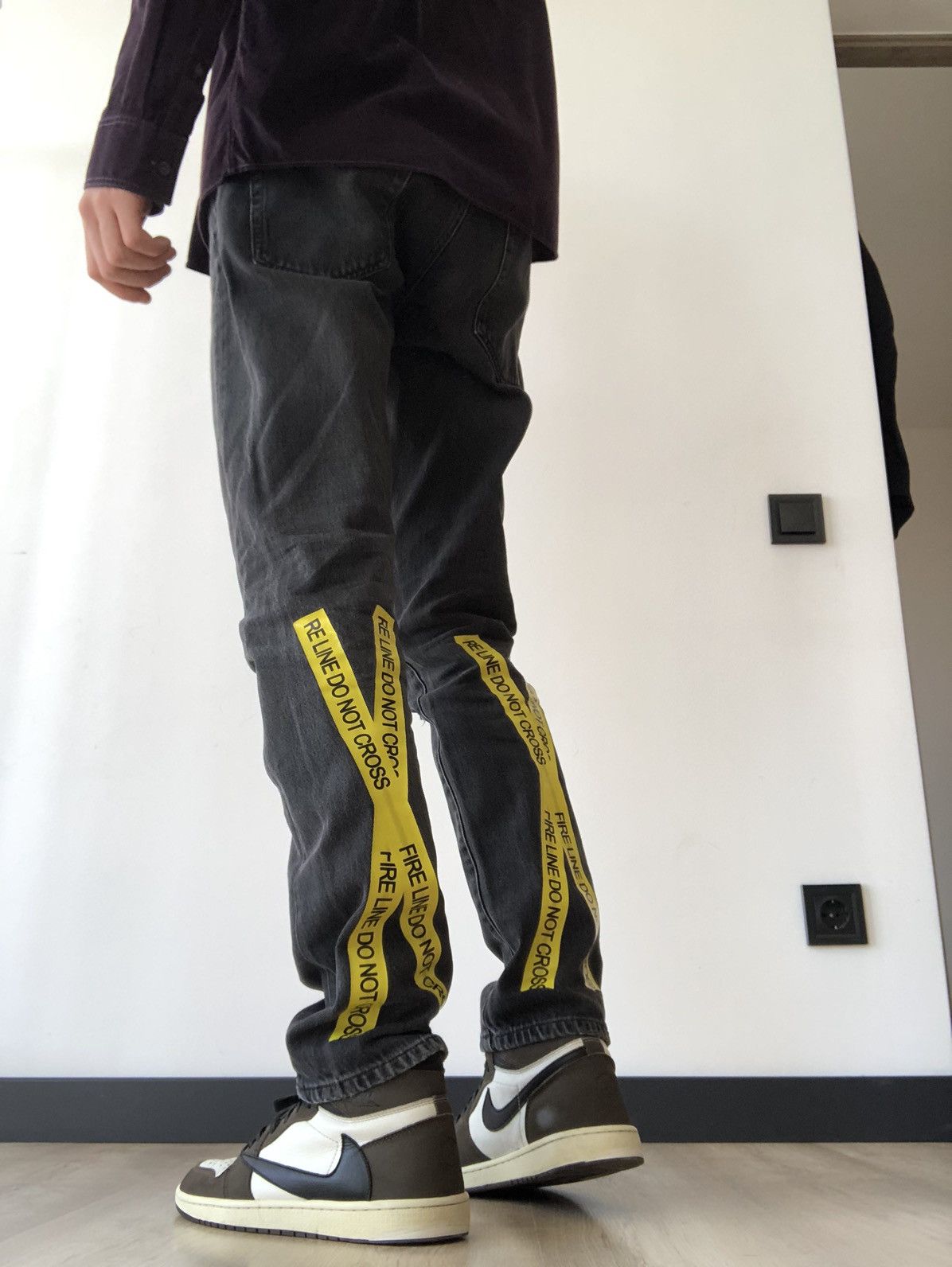Off-White Off-White Yellow Tape Denim Jeans Size US 32 / EU 48 - 5 Thumbnail