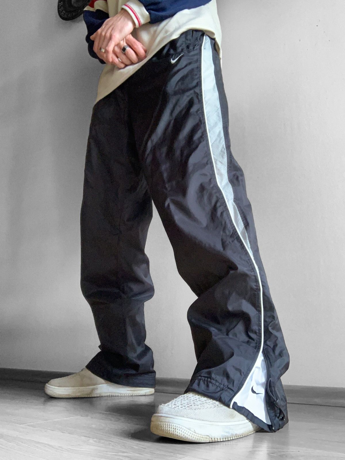 Vintage y2k Nike Black Track Pants Multi Swoosh