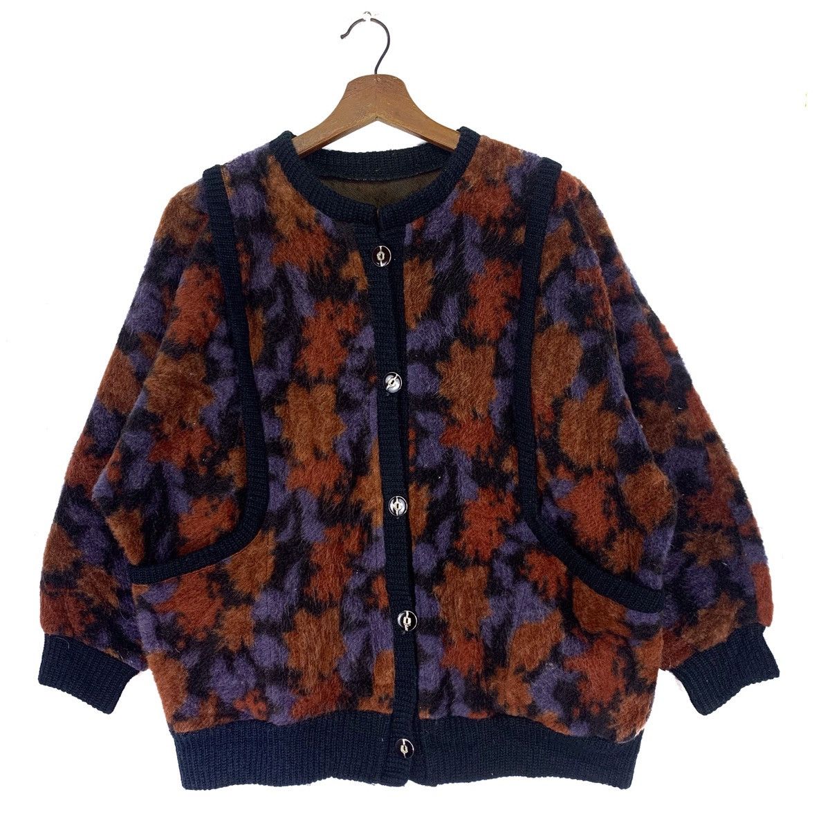 Japanese Brand Vintage Wool Buttonup Rare Printer Sweatshirt Size US L / EU 52-54 / 3 - 1 Thumbnail