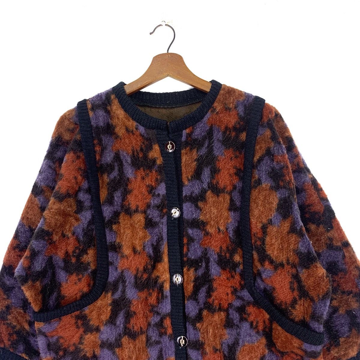 Japanese Brand Vintage Wool Buttonup Rare Printer Sweatshirt Size US L / EU 52-54 / 3 - 2 Thumbnail