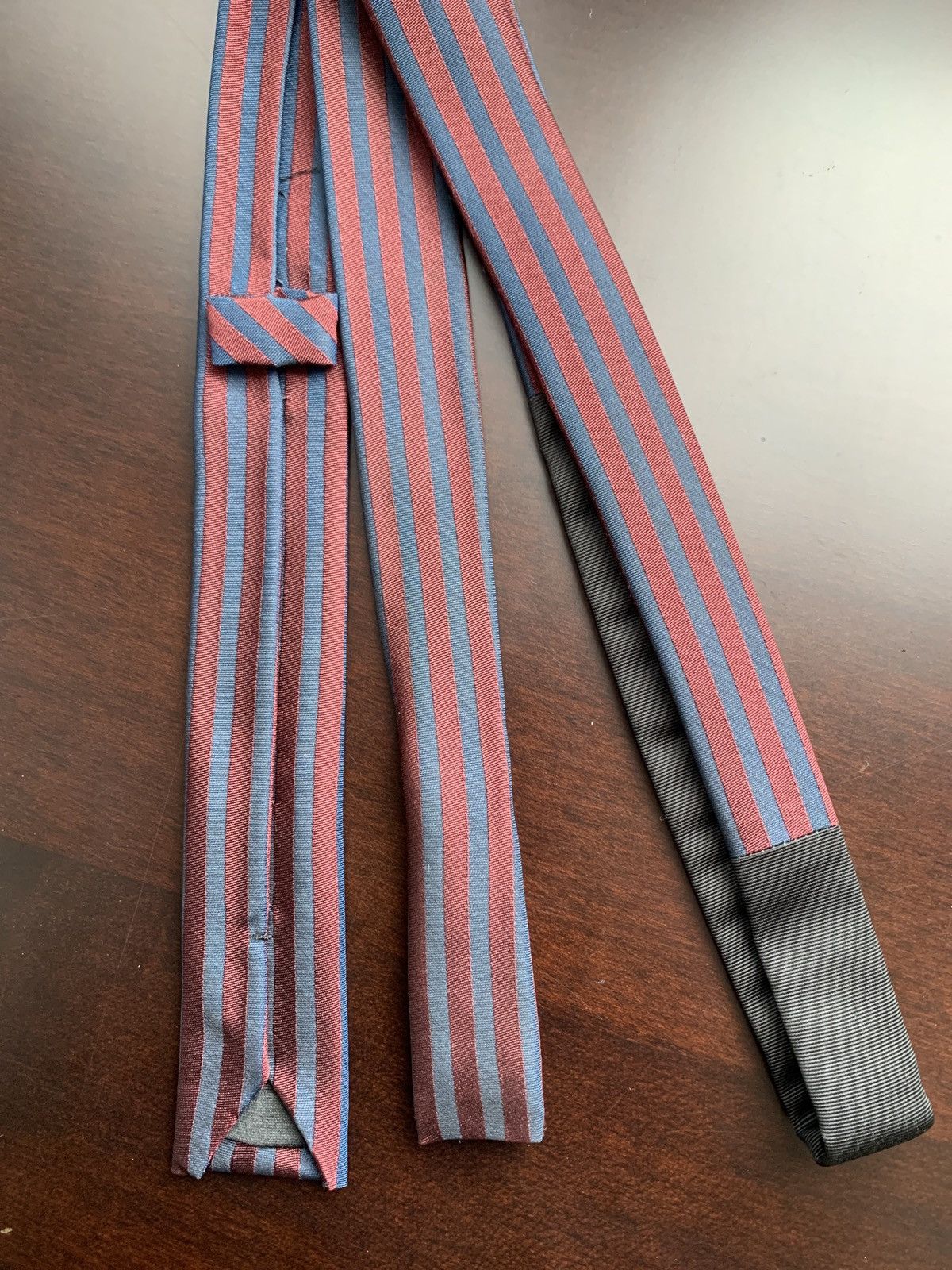 Burberry Prorsum Burberry Prorsum Stripped Silk Skinny Tie Size ONE SIZE - 6 Thumbnail