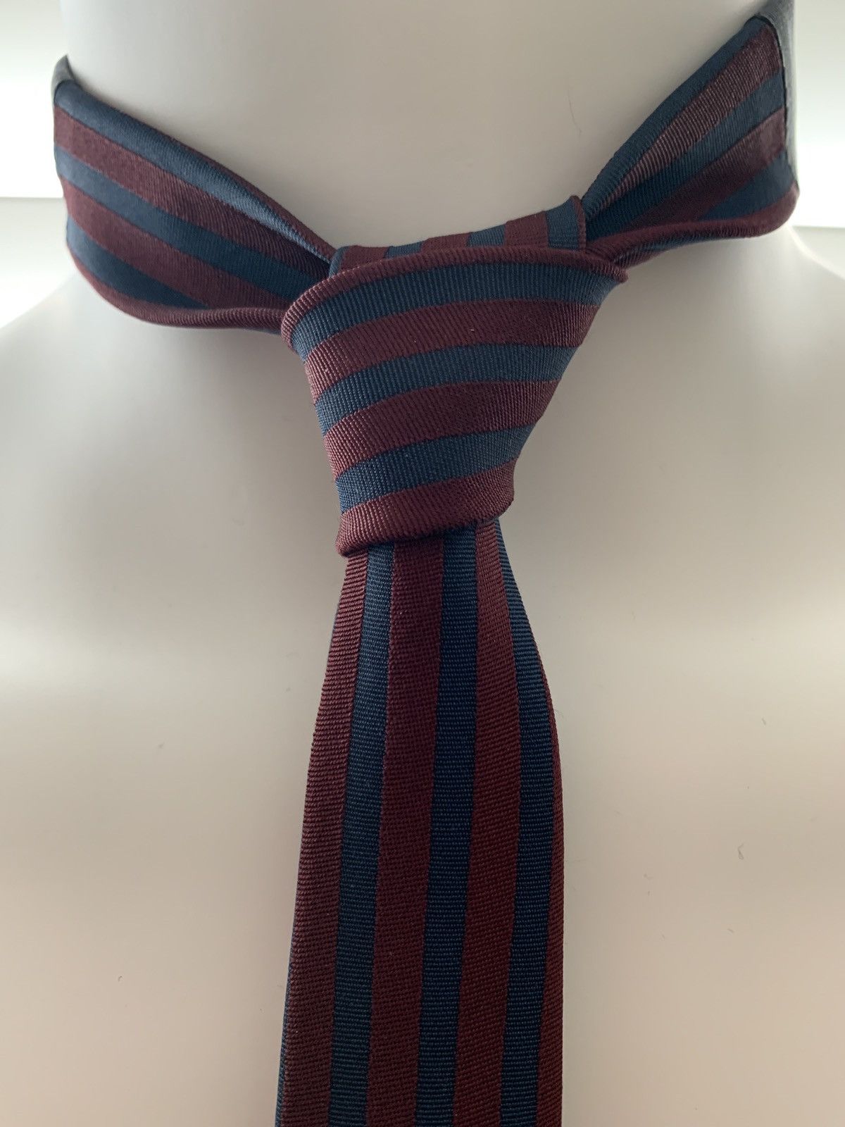 Burberry Prorsum Burberry Prorsum Stripped Silk Skinny Tie Size ONE SIZE - 2 Thumbnail