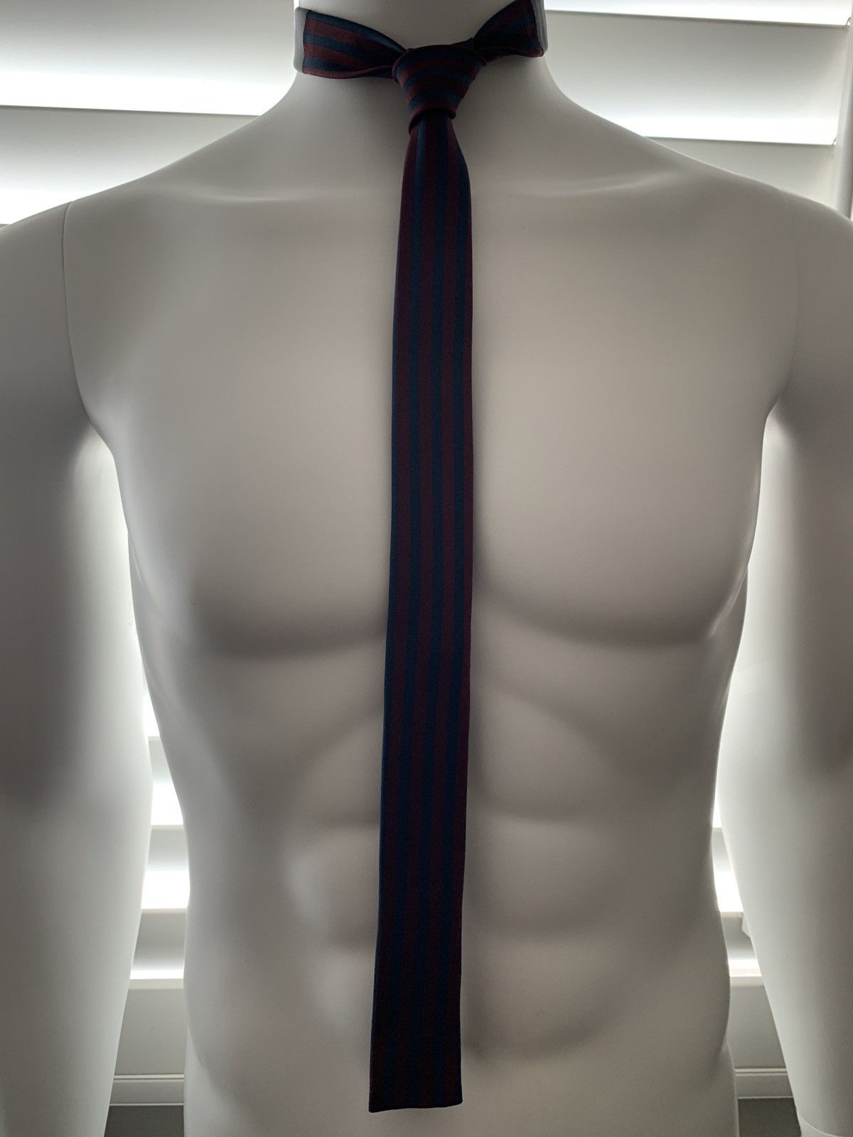 Burberry Prorsum Burberry Prorsum Stripped Silk Skinny Tie Size ONE SIZE - 1 Thumbnail