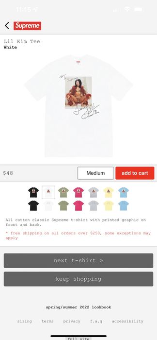 Supreme Supreme Lil Kim Tee White Size L | Grailed