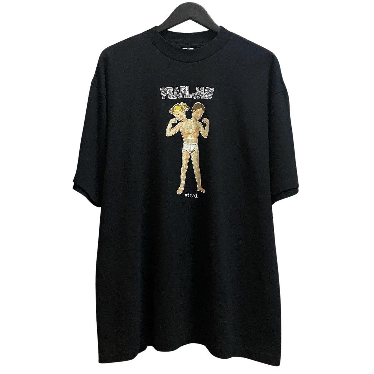 T-shirt Vintage Pearl Jam Vital Circulation Tour 1995 – Taille L, Coton Noir, Officiel
