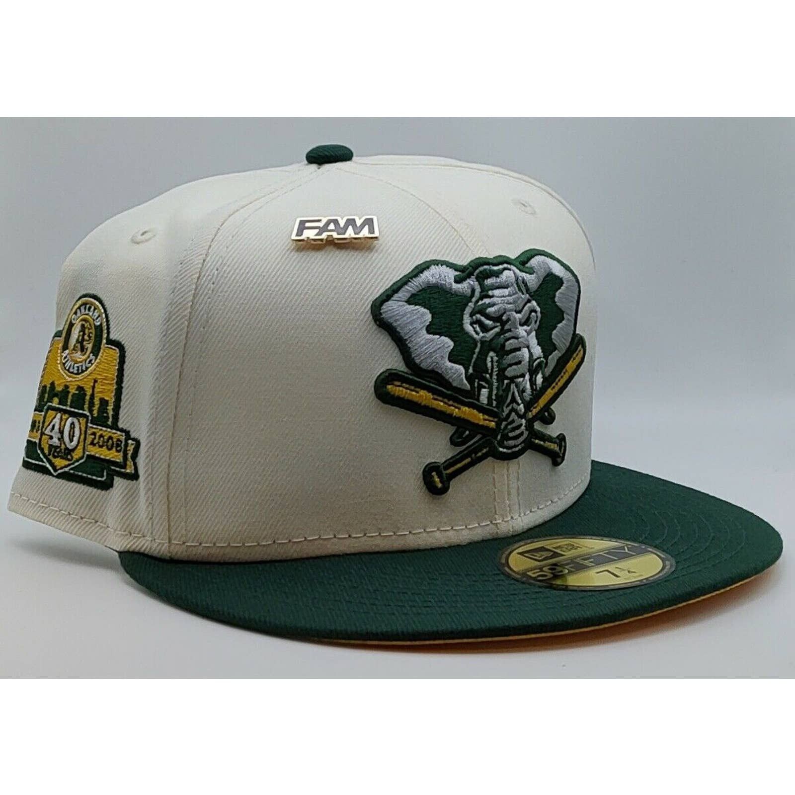 7 3/8, 7 1/2 Oakland Athletics Stomper Bourbon Brown Green 59fifty