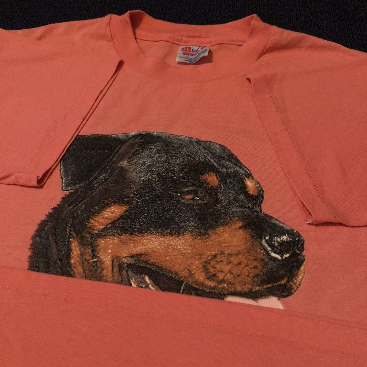 Vintage Vintage 1990s Rottweiler Dog Air Waves Inc Graphic Logo Tee Size US M / EU 48-50 / 2 - 7 Thumbnail