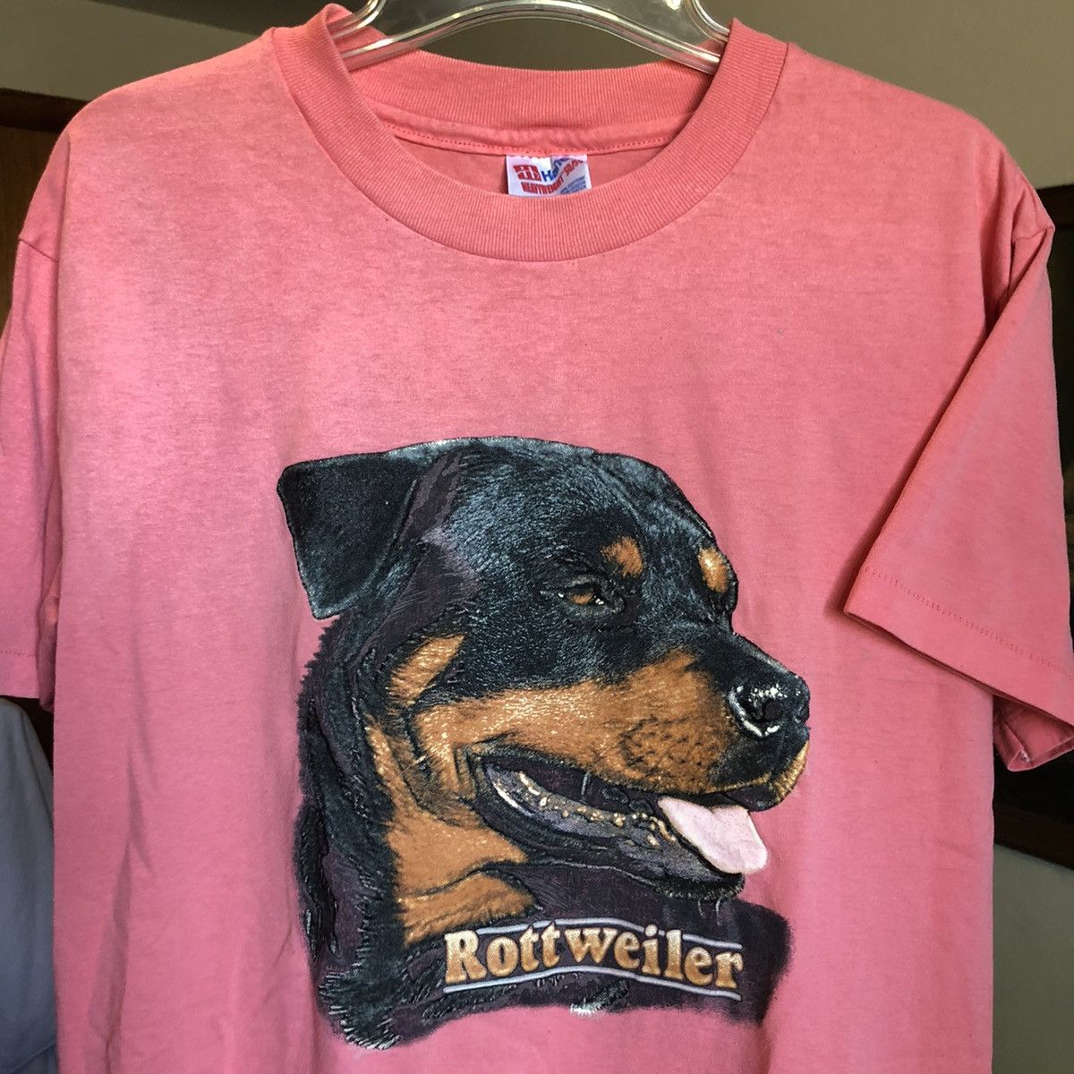 Vintage Vintage 1990s Rottweiler Dog Air Waves Inc Graphic Logo Tee Size US M / EU 48-50 / 2 - 1 Thumbnail
