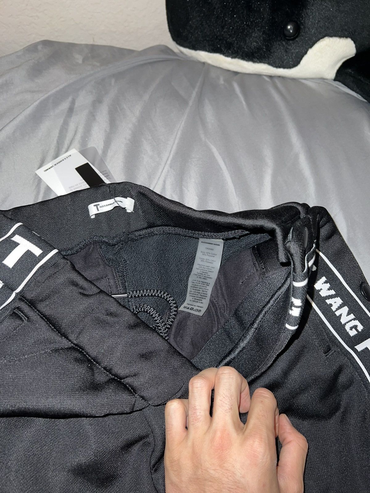Alexander Wang Alexander Wang Track Wide Leg Snap up pants Grailed