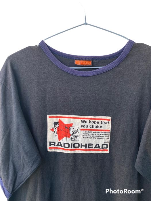 Vintage Vtg 97” Radiohead “We Hope That You Choke” Printed Tee