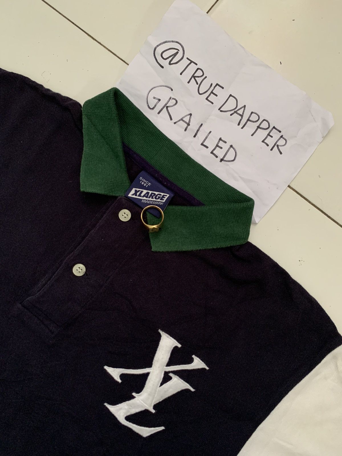 X-LARGE X LARGE LOUIS VUITTON PARODY EMBROIDERED POLOSHIRT Size US M / EU 48-50 / 2 - 3 Thumbnail