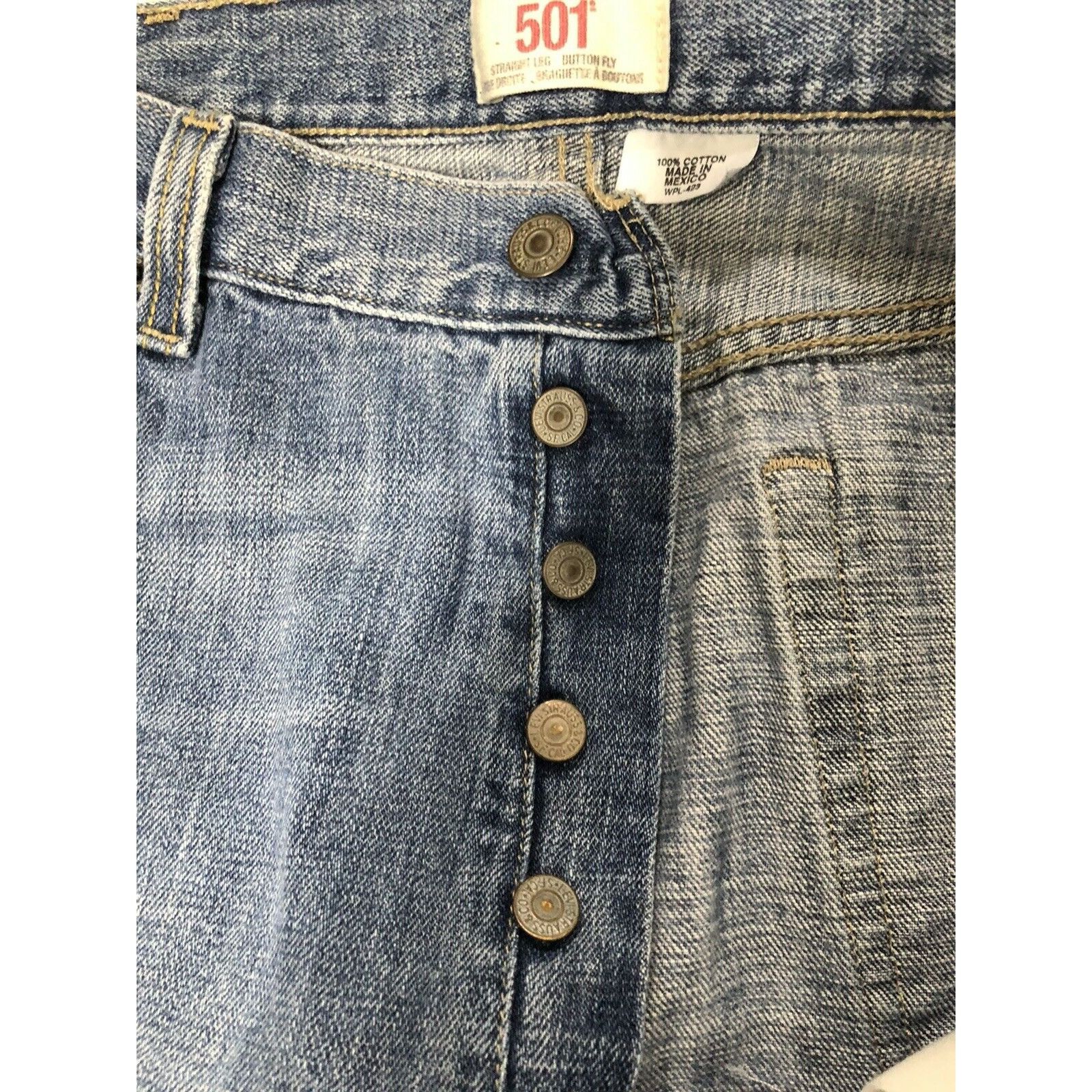 Levi's Vintage Levi Strauss XX 501 Men’s 38x34 Blue Denim Jeans Size US 38 / EU 54 - 8 Preview