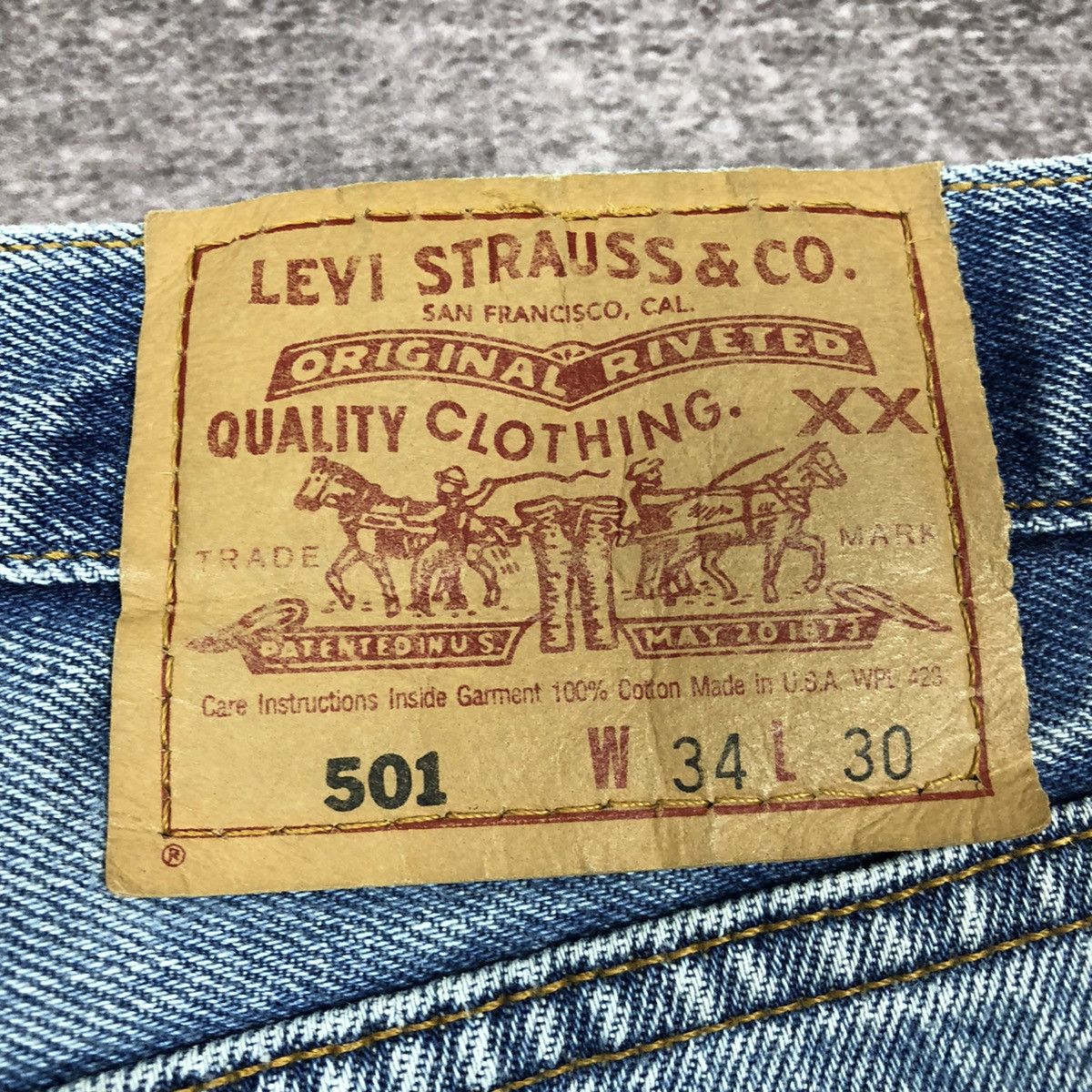 Levi's × Levi's Vintage Clothing × Vintage Vintage 90s Levi’s 501 Blue Jeans Made in USA Size US 34 / EU 50 - 7 Thumbnail