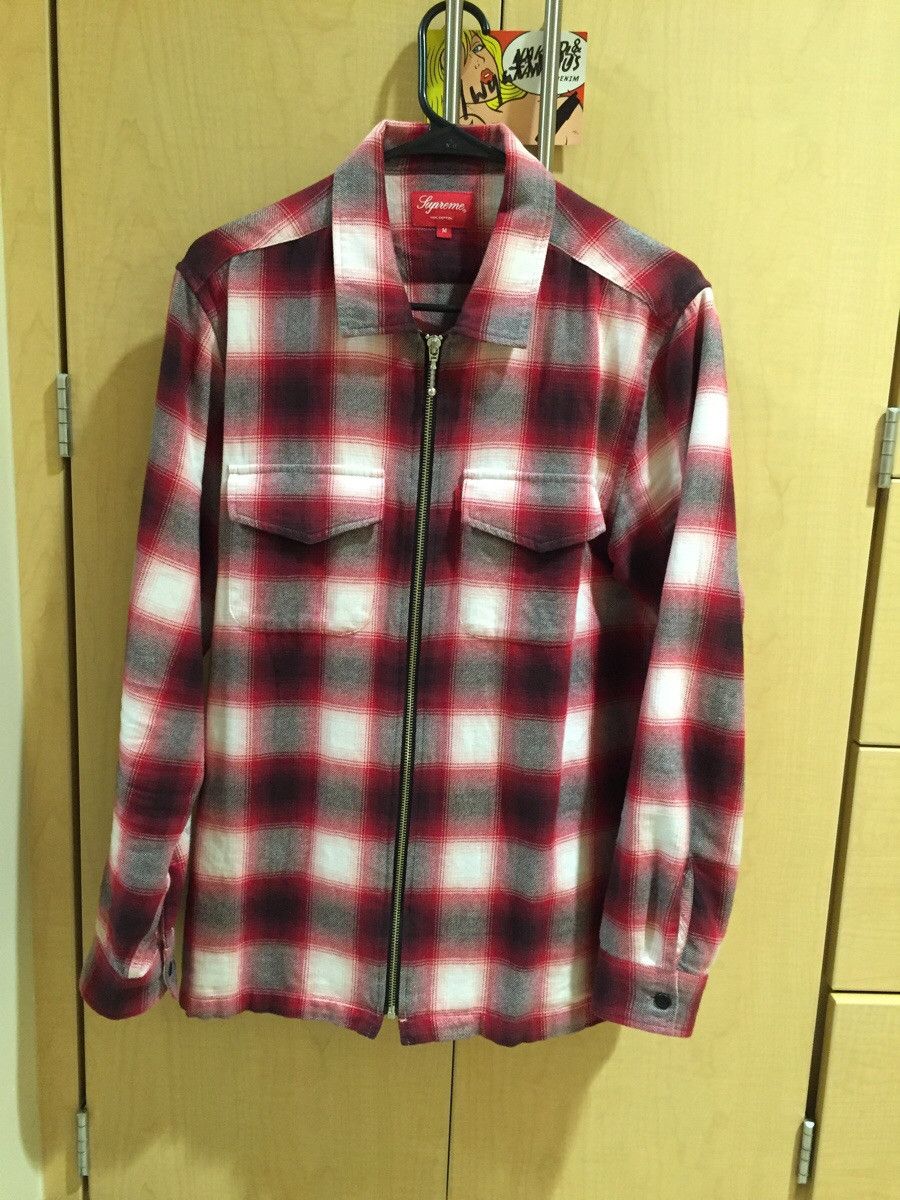 Shadow Plaid Zip Flannel