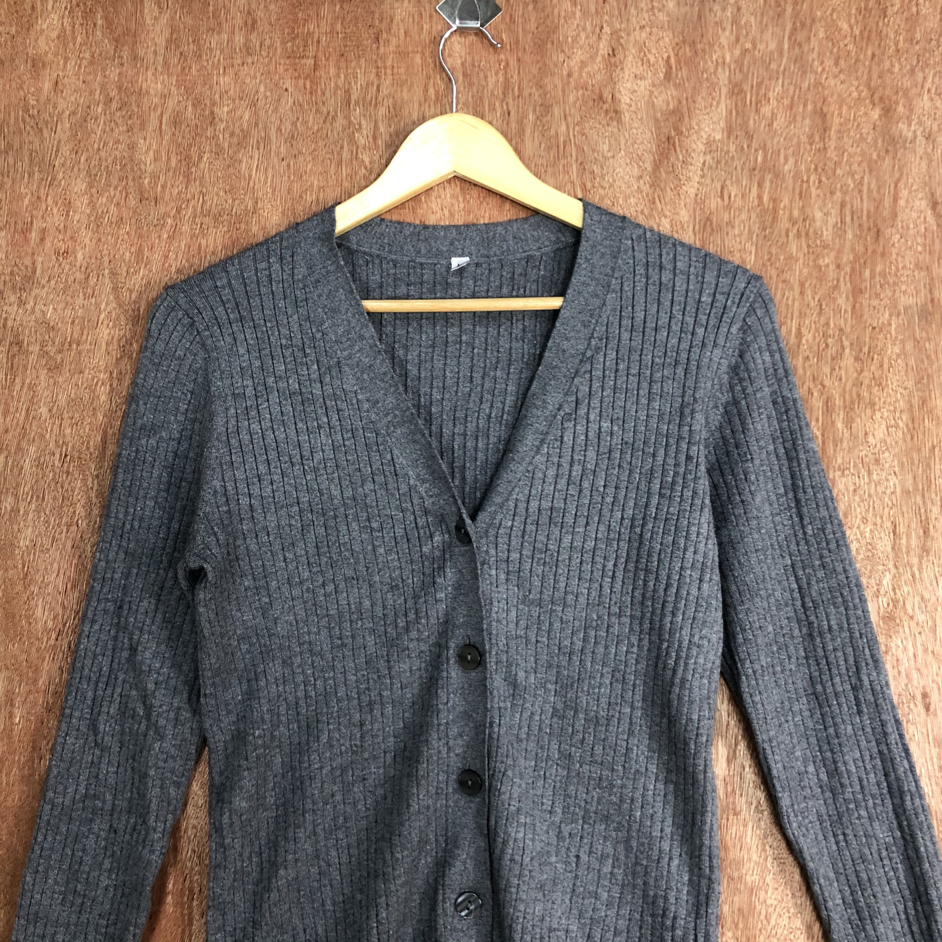 Japanese Brand Japan Brand Grey Cardigan knitwear vintage #6057 Size US M / EU 48-50 / 2 - 2 Thumbnail