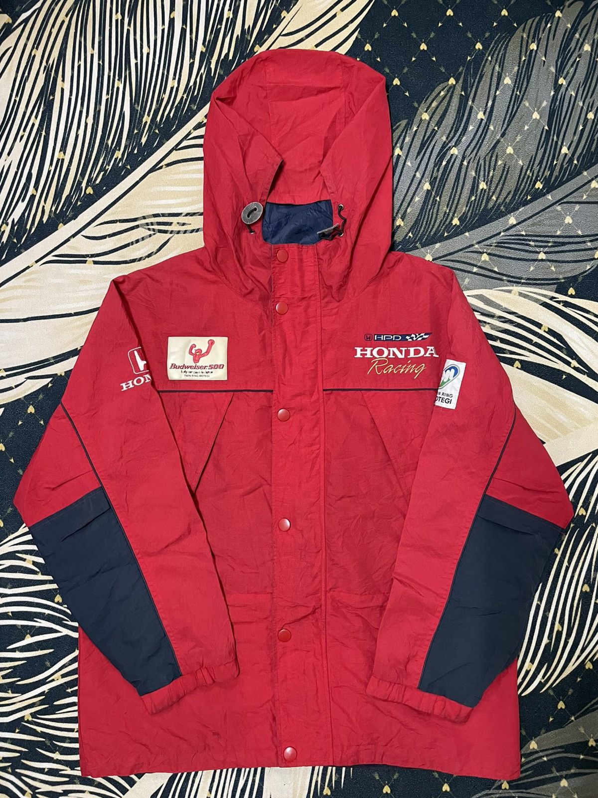 Honda × Japanese Brand × Vintage Vintage HPD Honda Racing Team Hooded Jacket Size US XXL / EU 58 / 5 - 1 Thumbnail