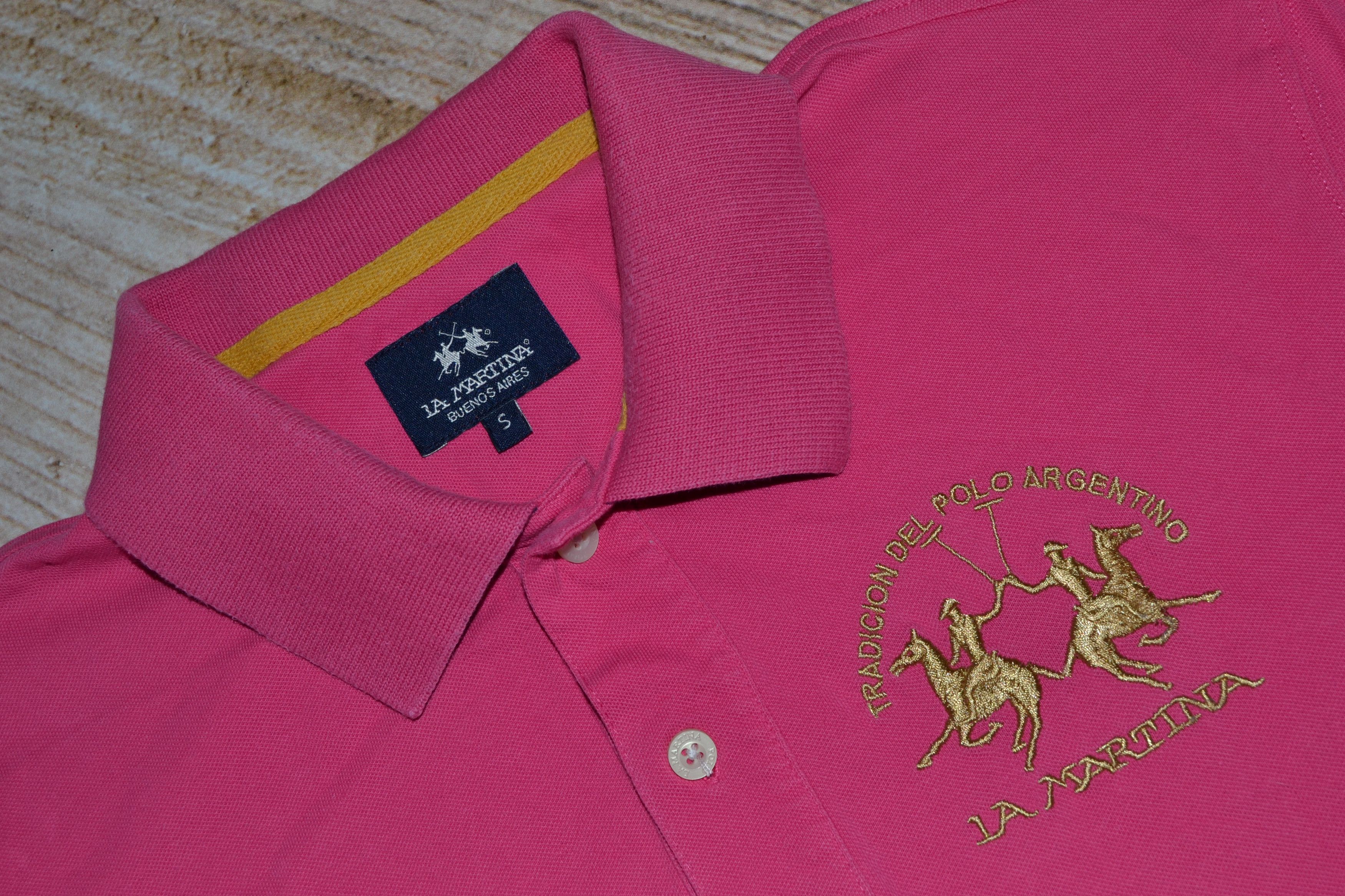 La Martina Red Cotton Polo T-Shirt